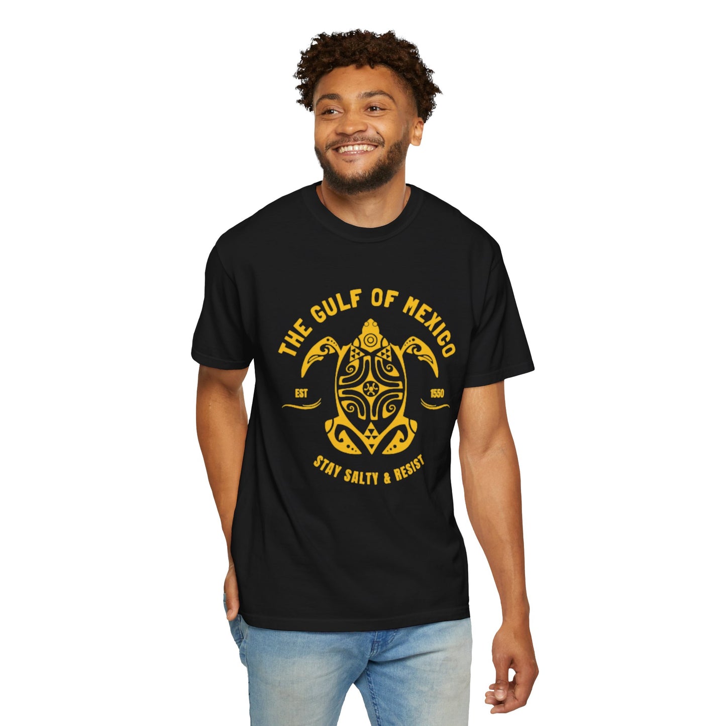 Gulf of Mexico Graphic T-Shirt (Gold Text)