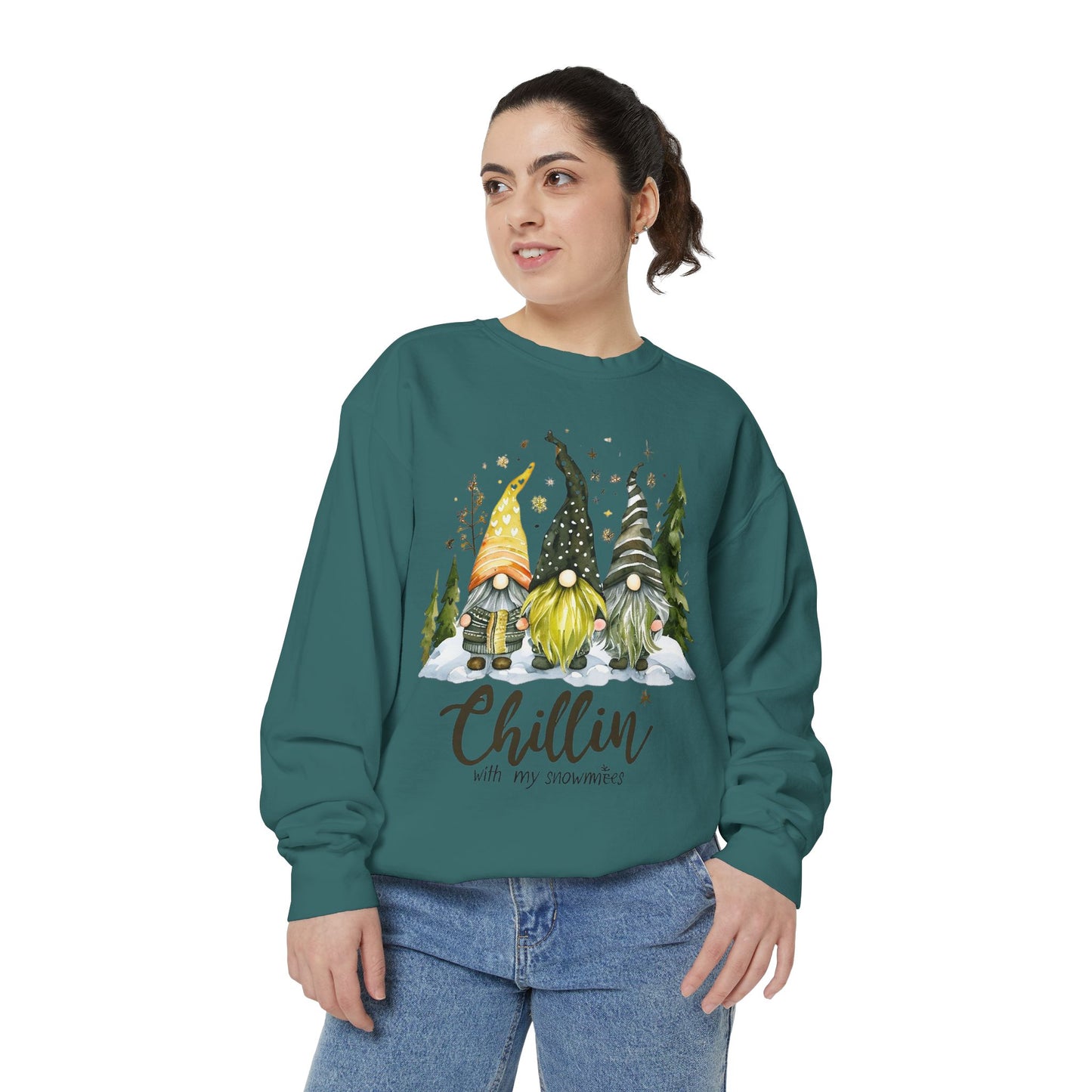 Chillin' Snowmies - Unisex Garment-Dyed Sweatshirt