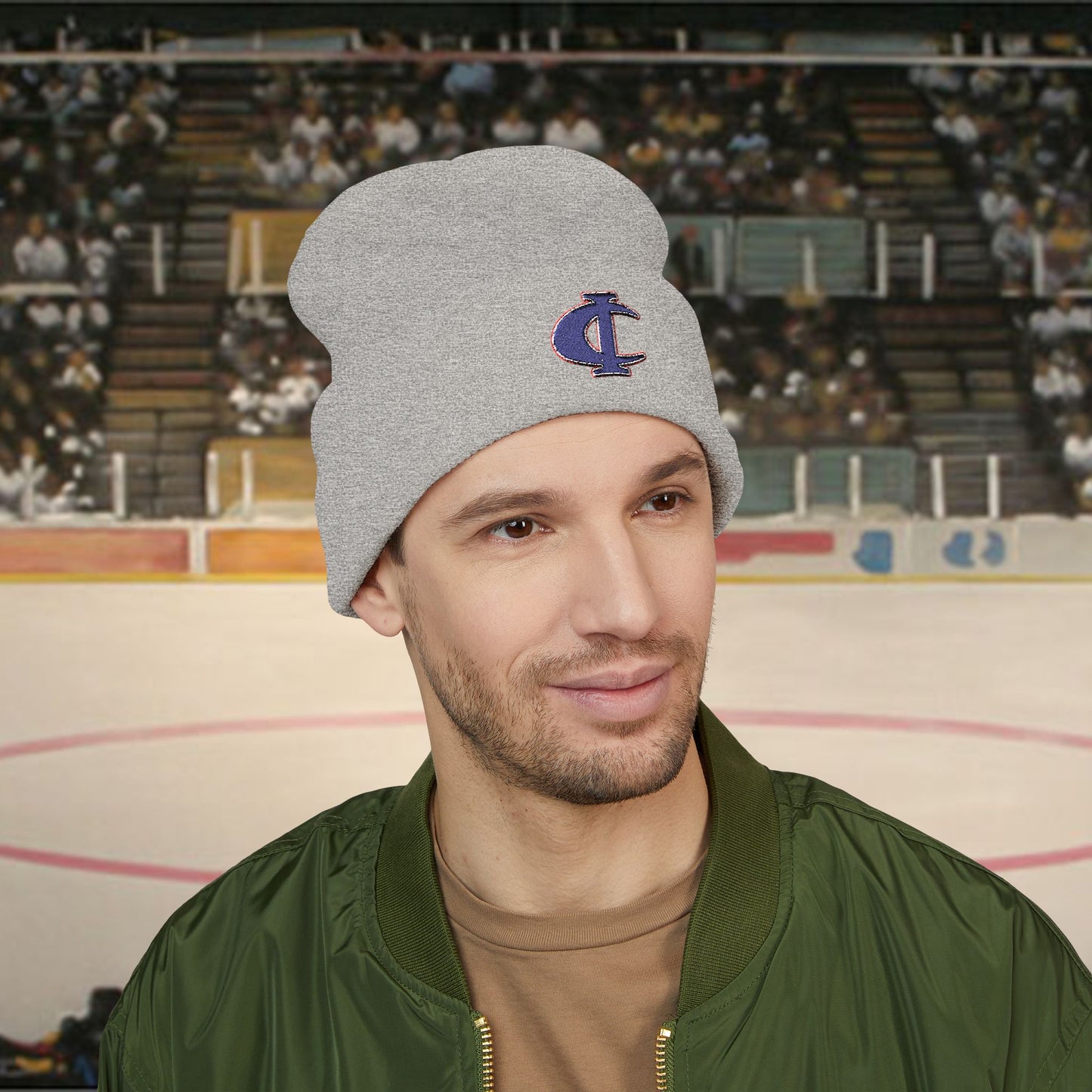 C-I Embroidered Classic Cuffed Beanie