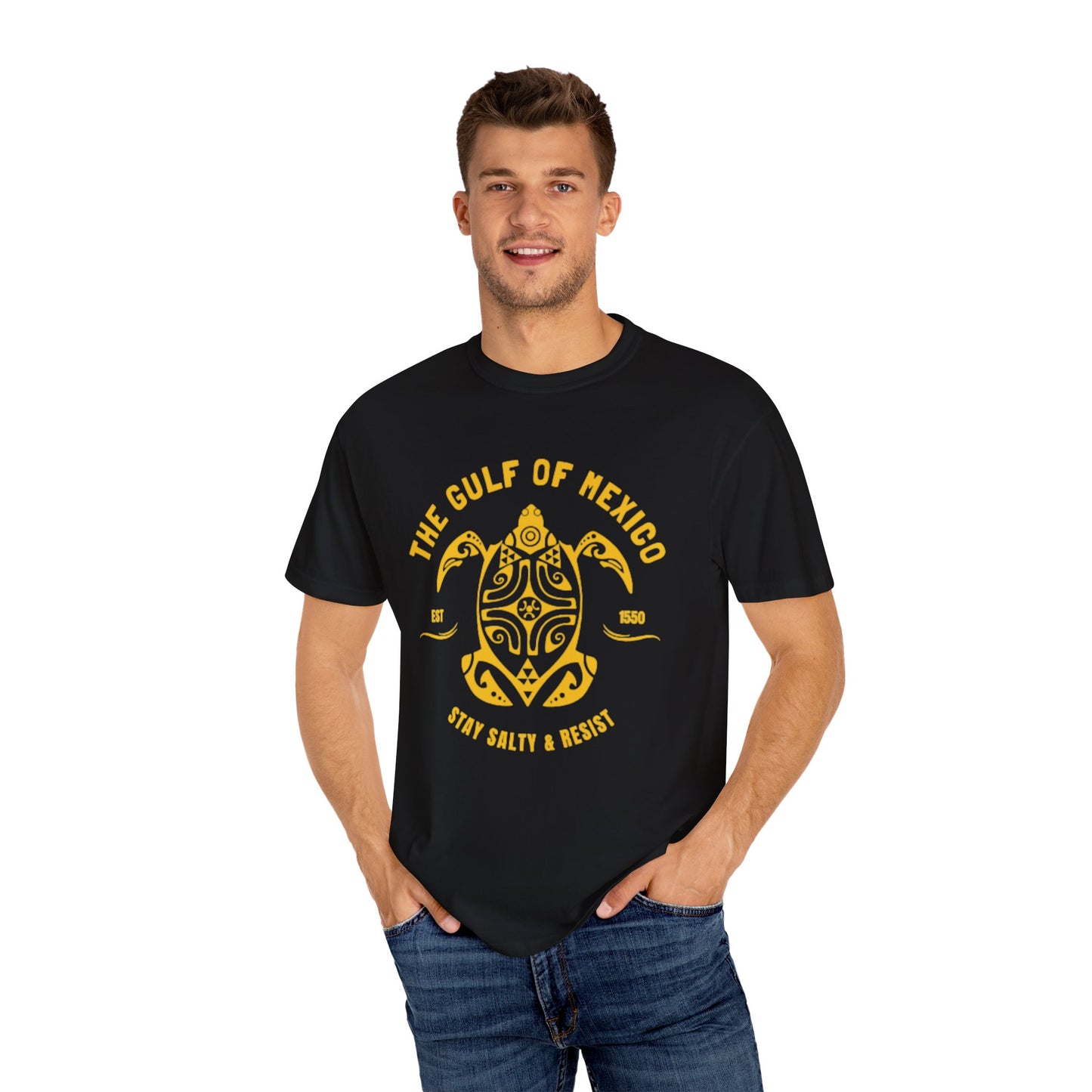 Gulf of Mexico Graphic T-Shirt (Gold Text)