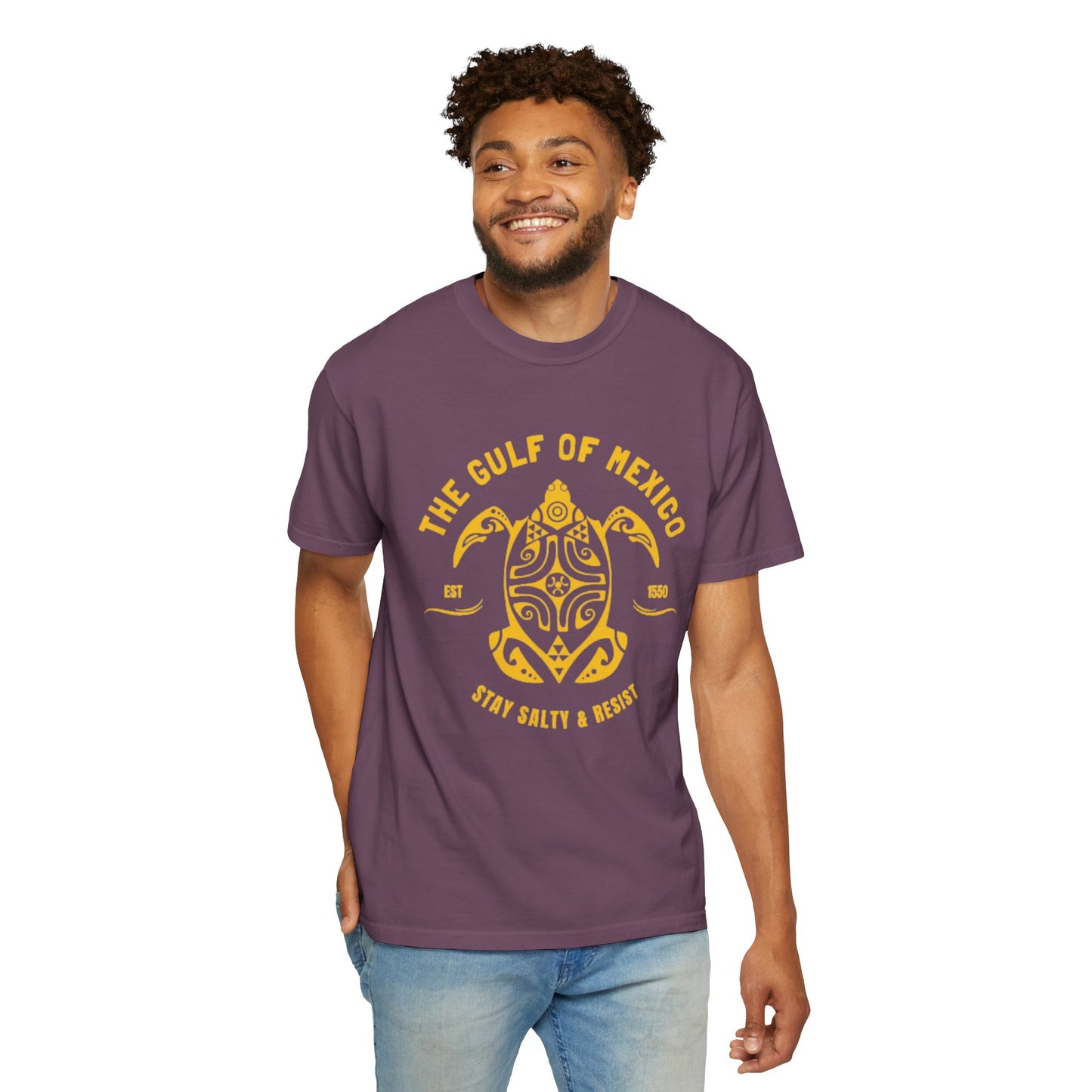 Gulf of Mexico Graphic T-Shirt (Gold Text)