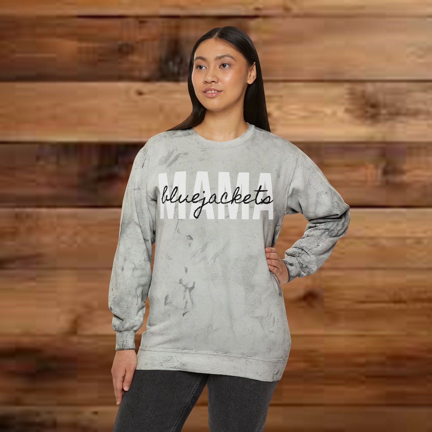 CI Bluejackets MAMA (Unisex Color Blast Crewneck Sweatshirt)