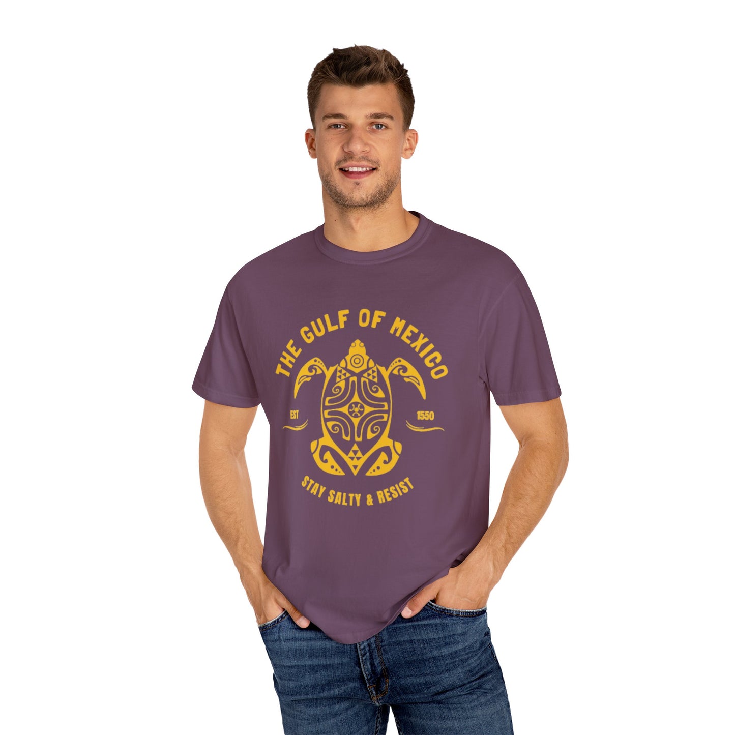 Gulf of Mexico Graphic T-Shirt (Gold Text)
