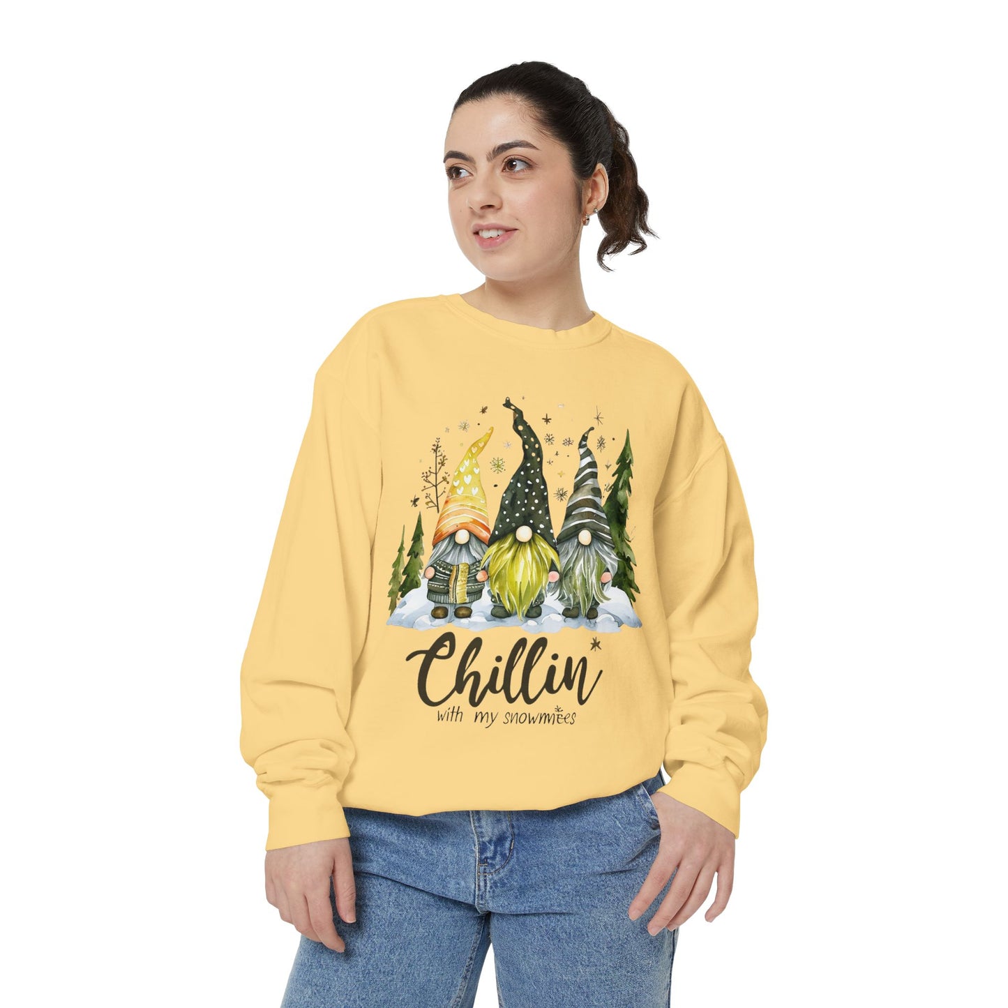 Chillin' Snowmies - Unisex Garment-Dyed Sweatshirt