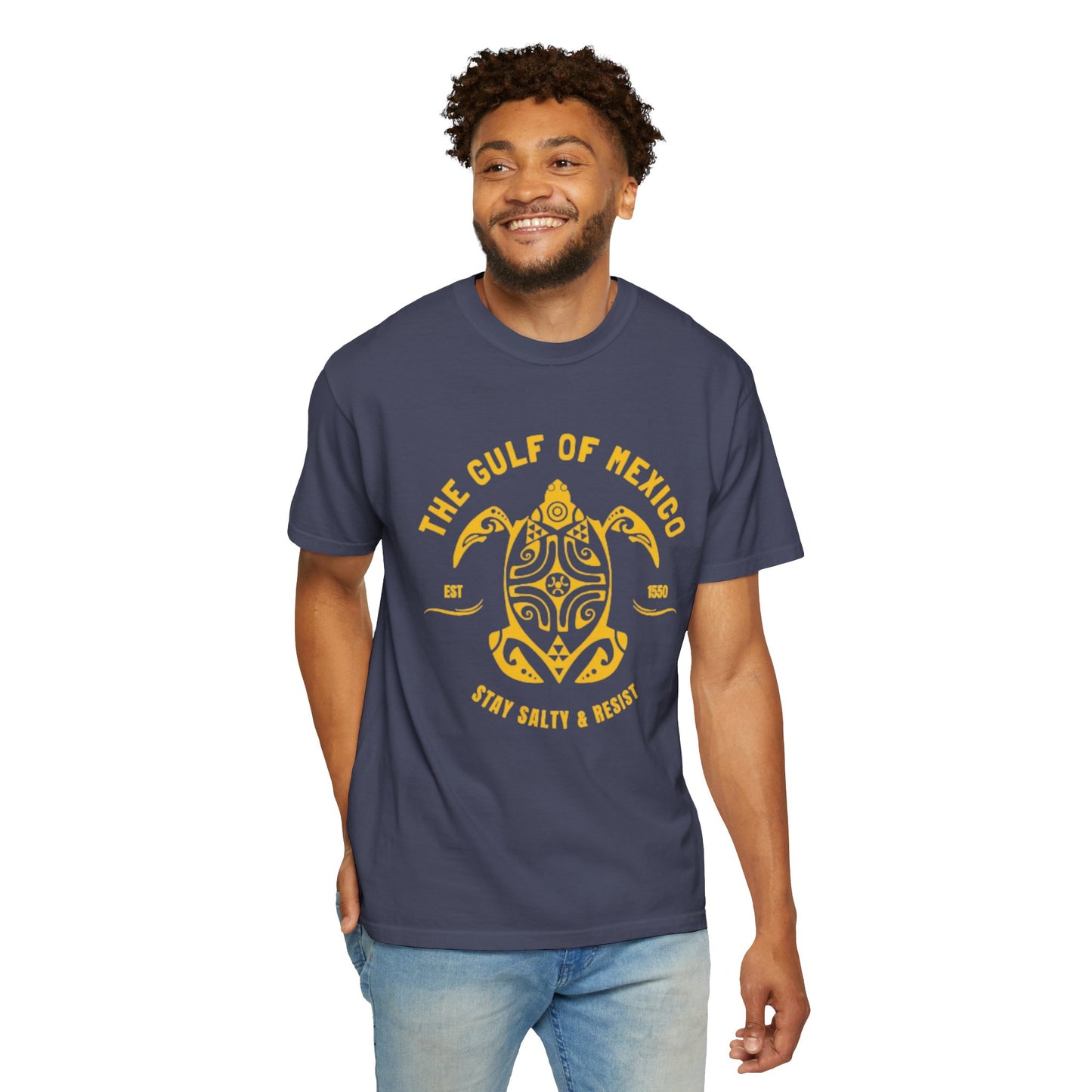 Gulf of Mexico Graphic T-Shirt (Gold Text)