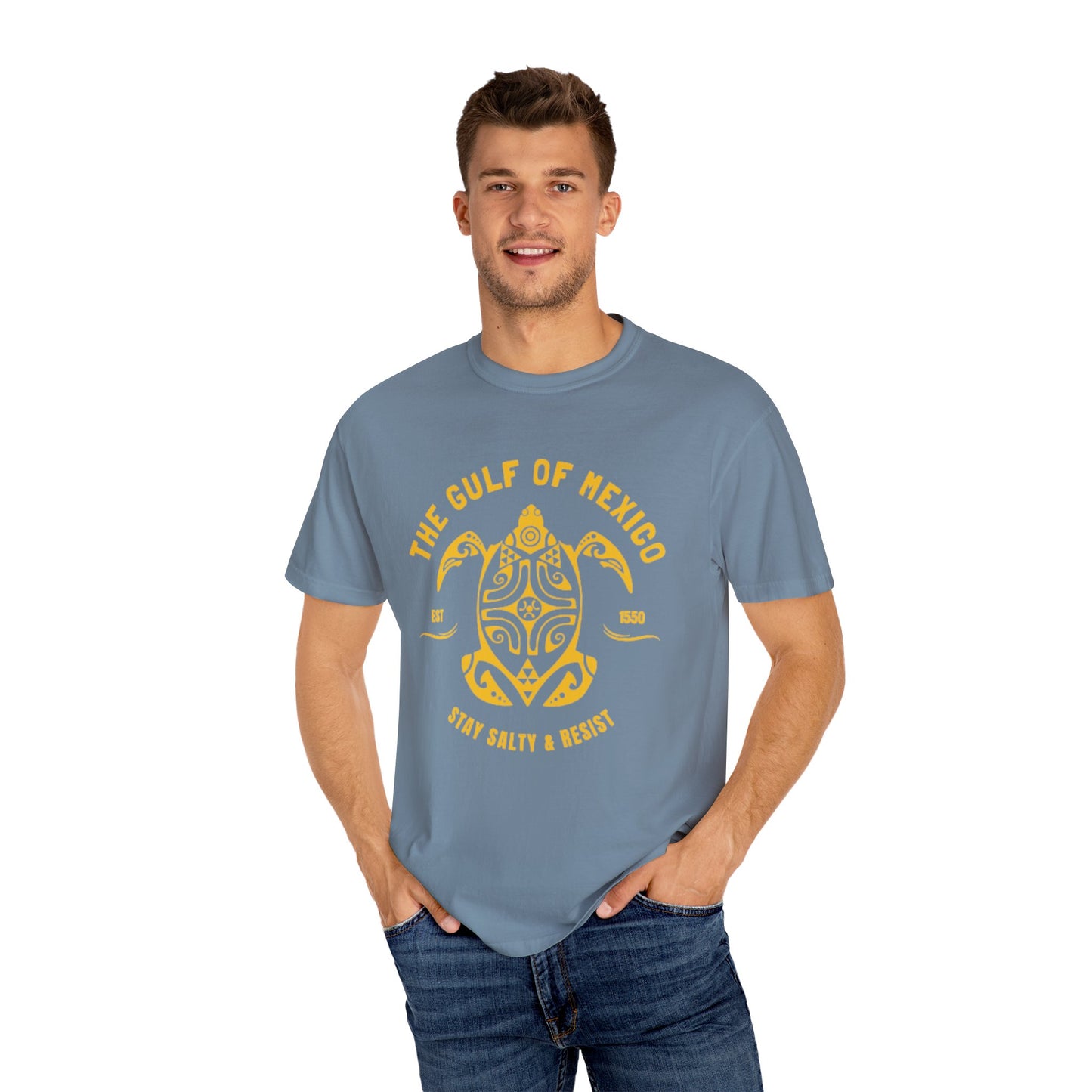 Gulf of Mexico Graphic T-Shirt (Gold Text)