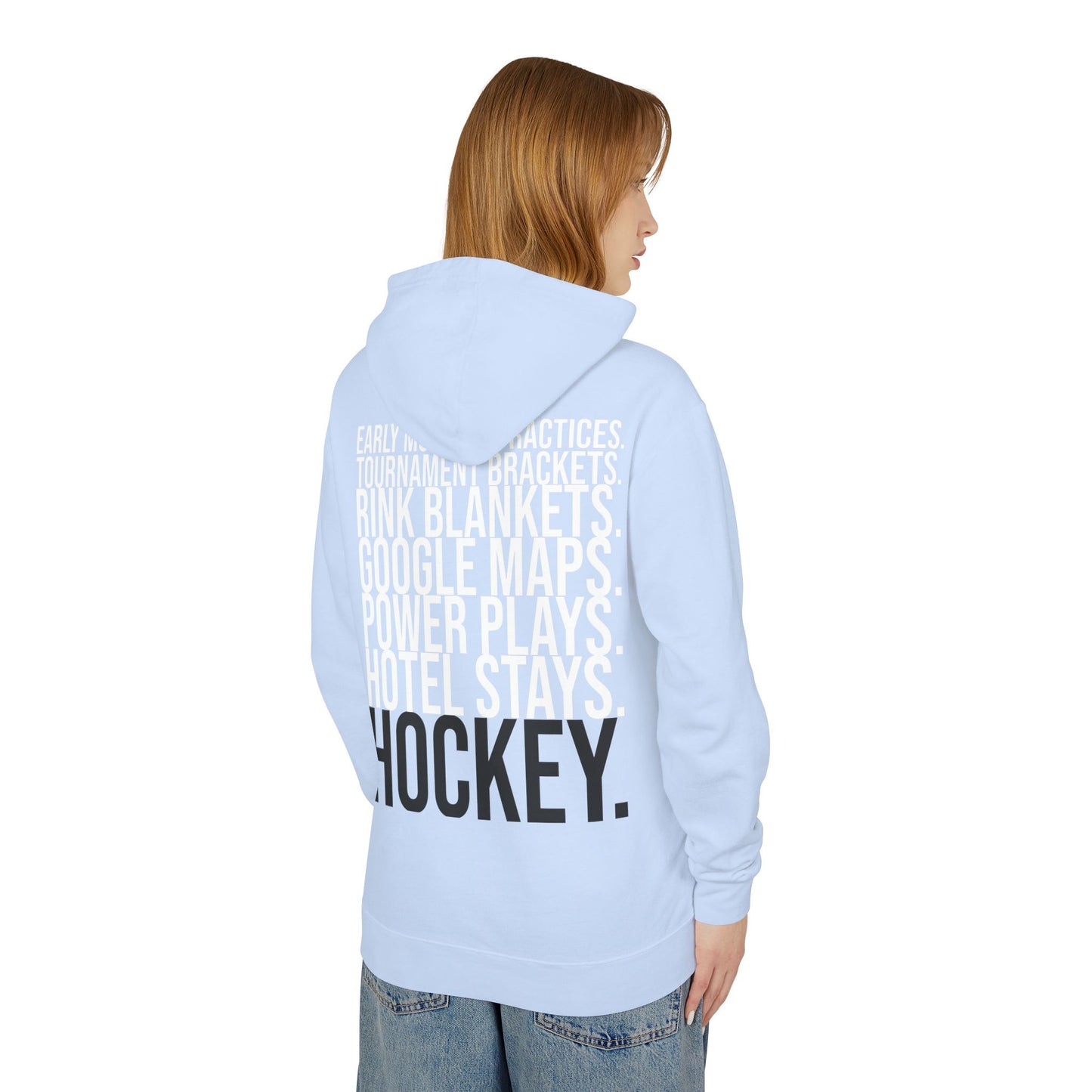 Hockey Mama Lightweight Hoodie - Comfy Mom Vibes