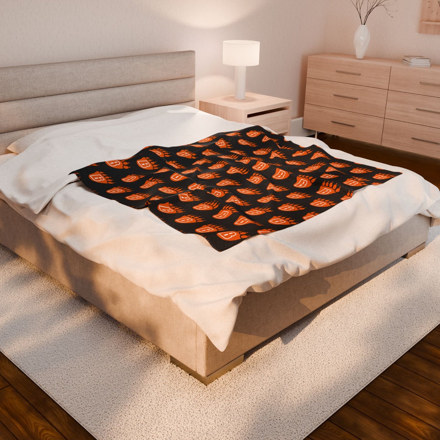 White Bear Lake Bears ~ Velveteen Plush Blanket