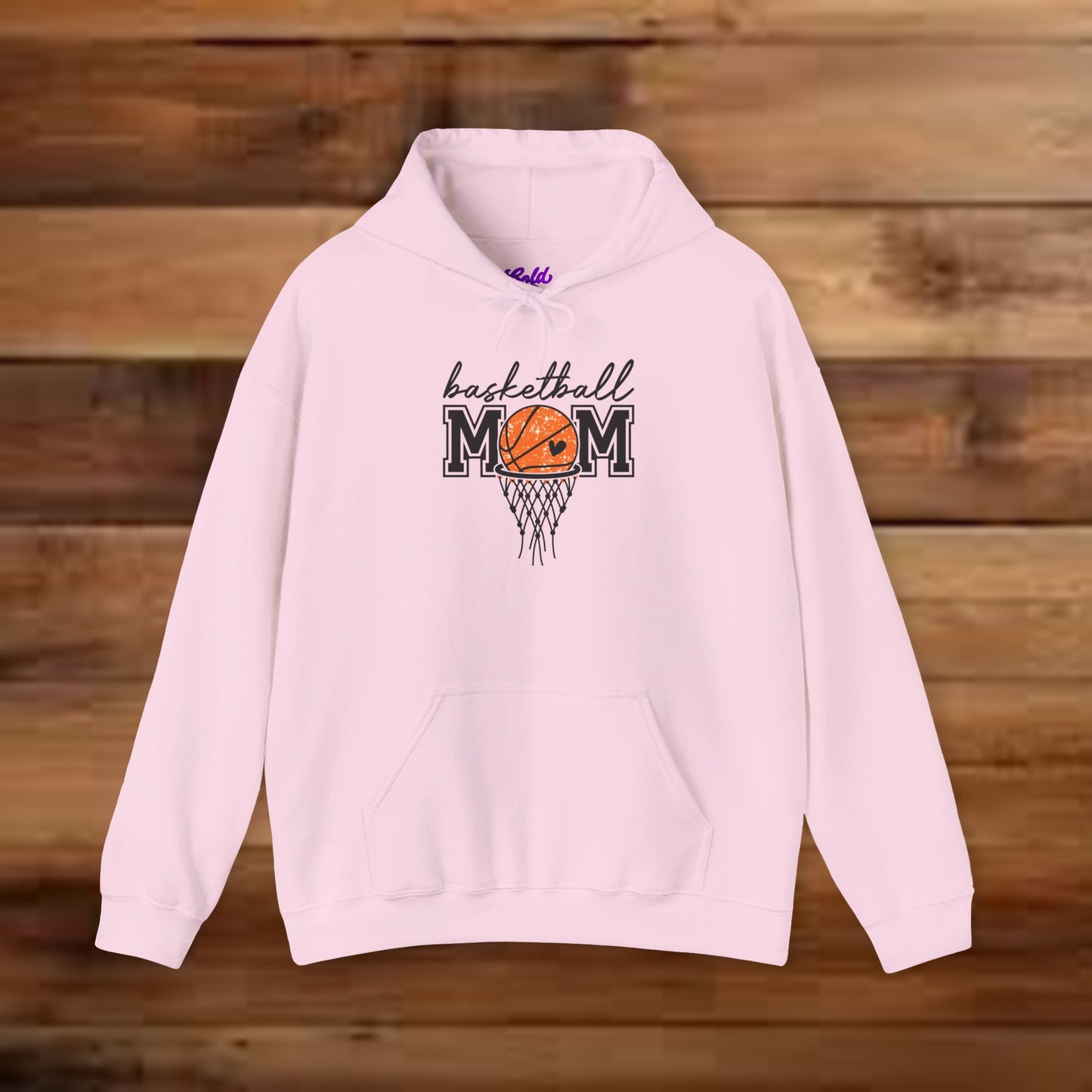 Basketball MOM with Net (Unisex Heavy Blend™ Hooded Sweatshirt)