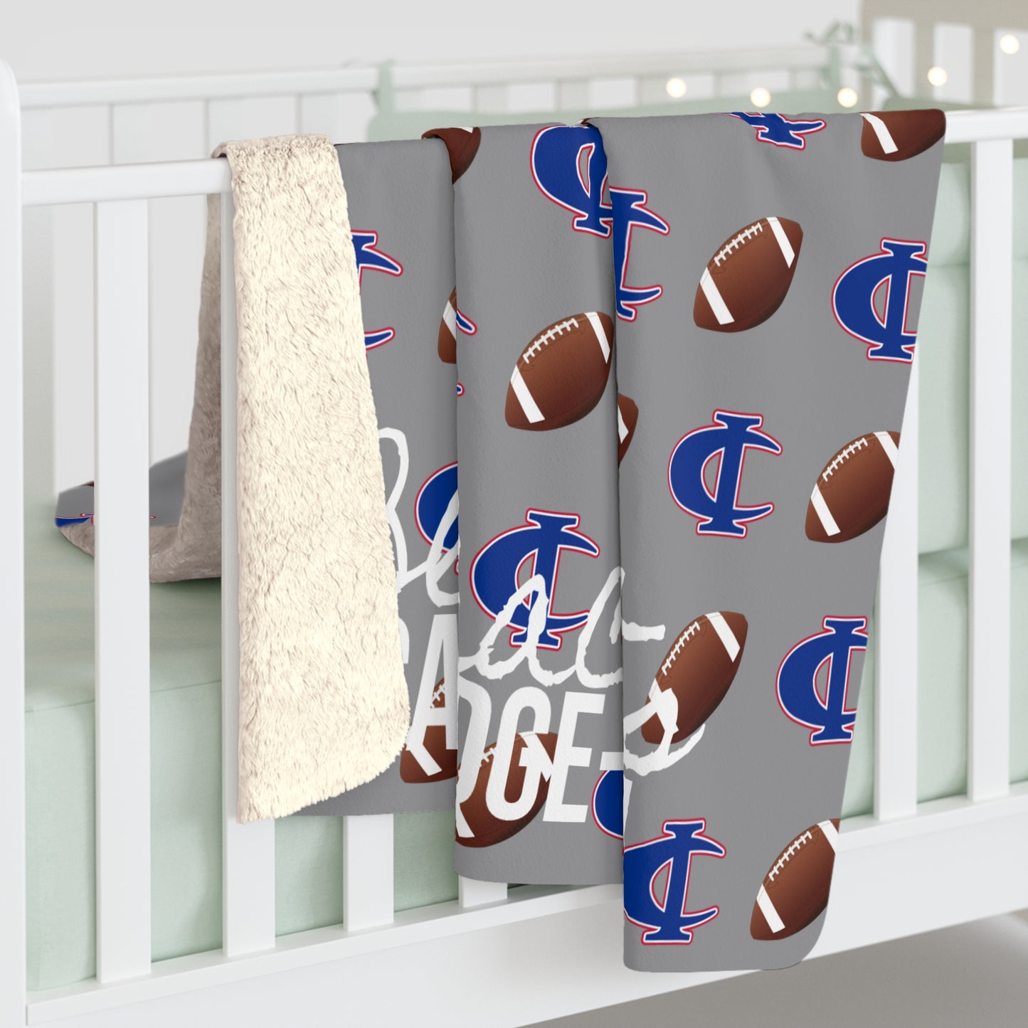 C-I Football - Sherpa Fleece Blanket