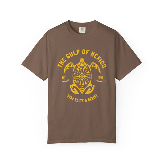 Gulf of Mexico Graphic T-Shirt (Gold Text)