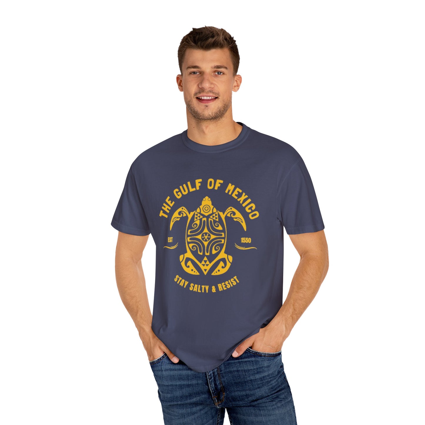 Gulf of Mexico Graphic T-Shirt (Gold Text)