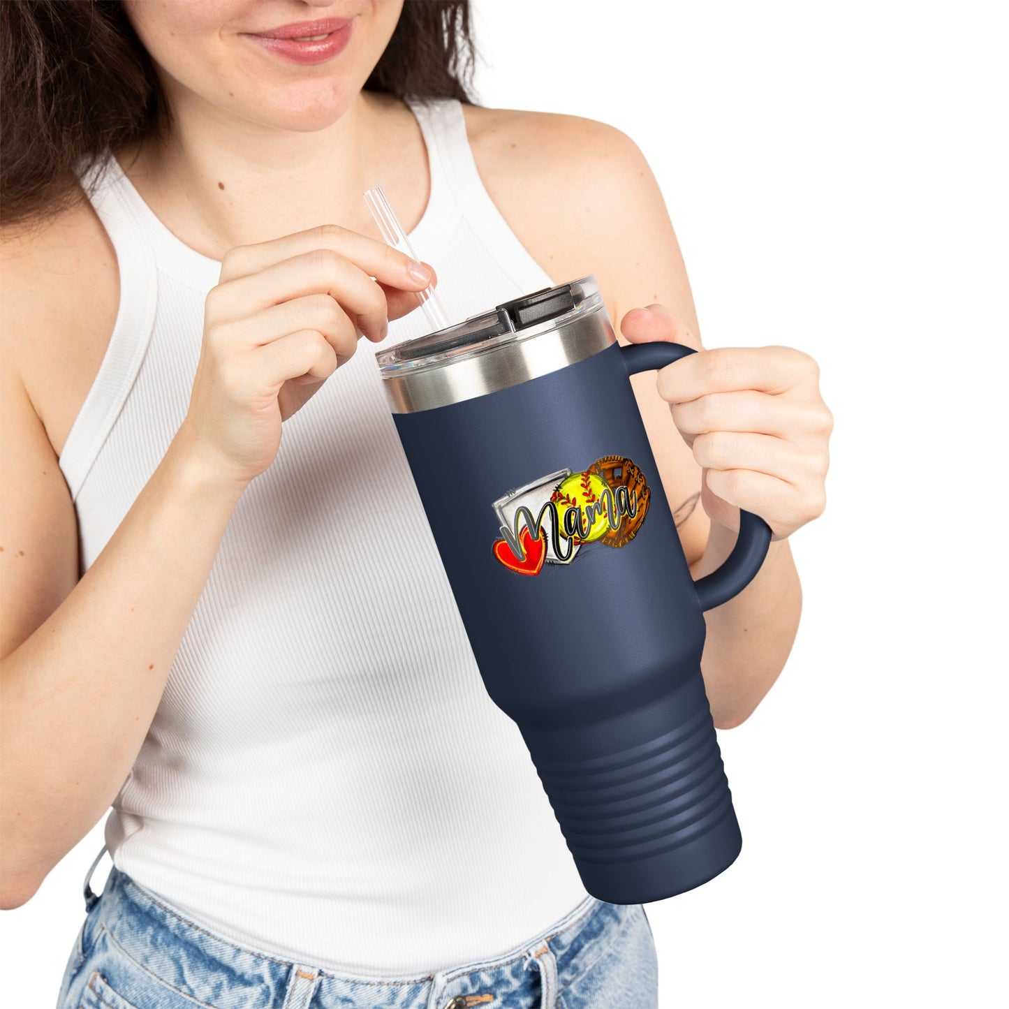 Softball Insulated Travel Mug - 40oz