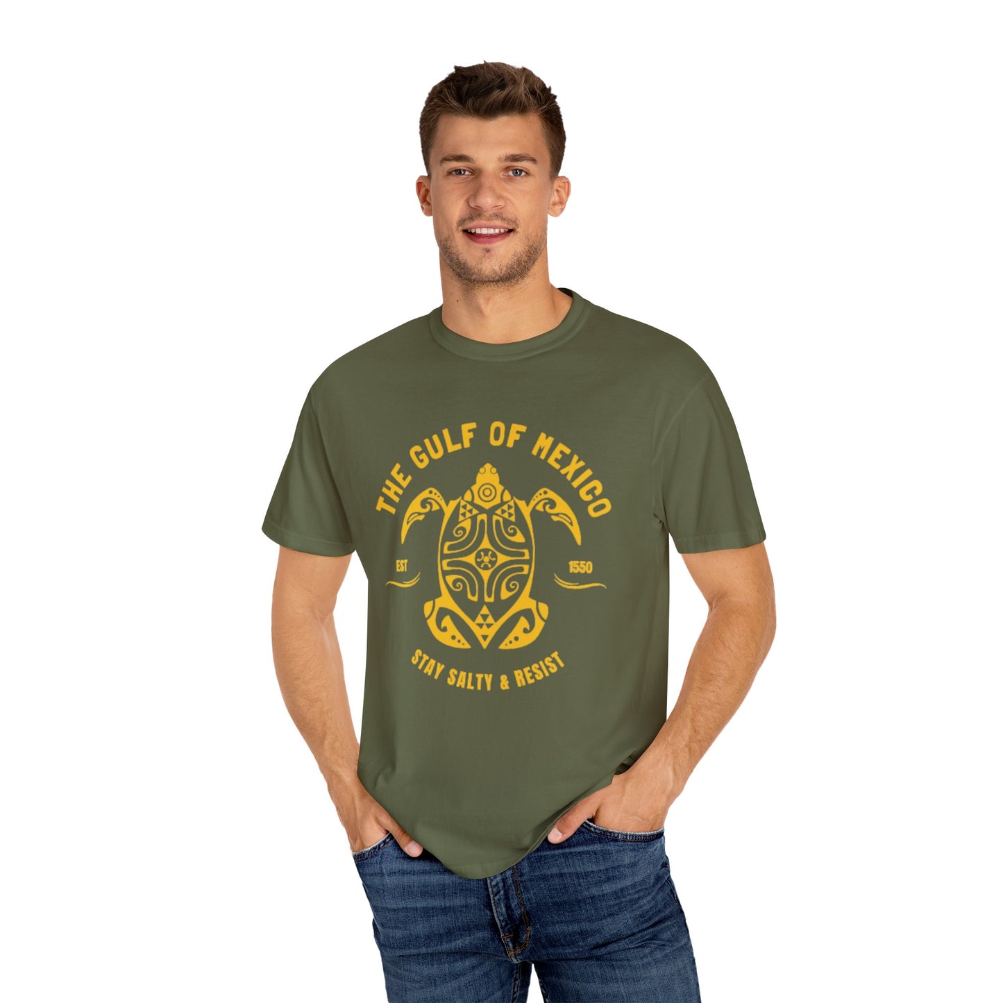 Gulf of Mexico Graphic T-Shirt (Gold Text)