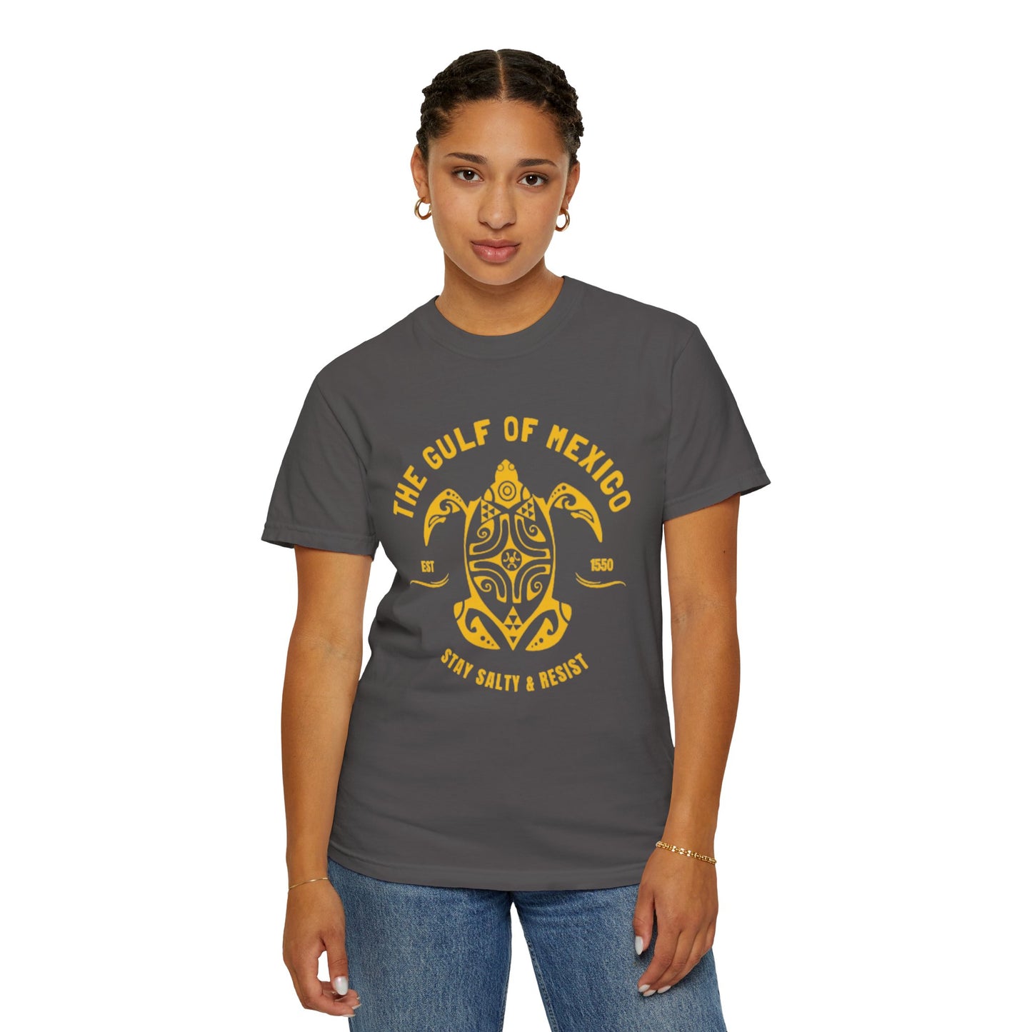 Gulf of Mexico Graphic T-Shirt (Gold Text)