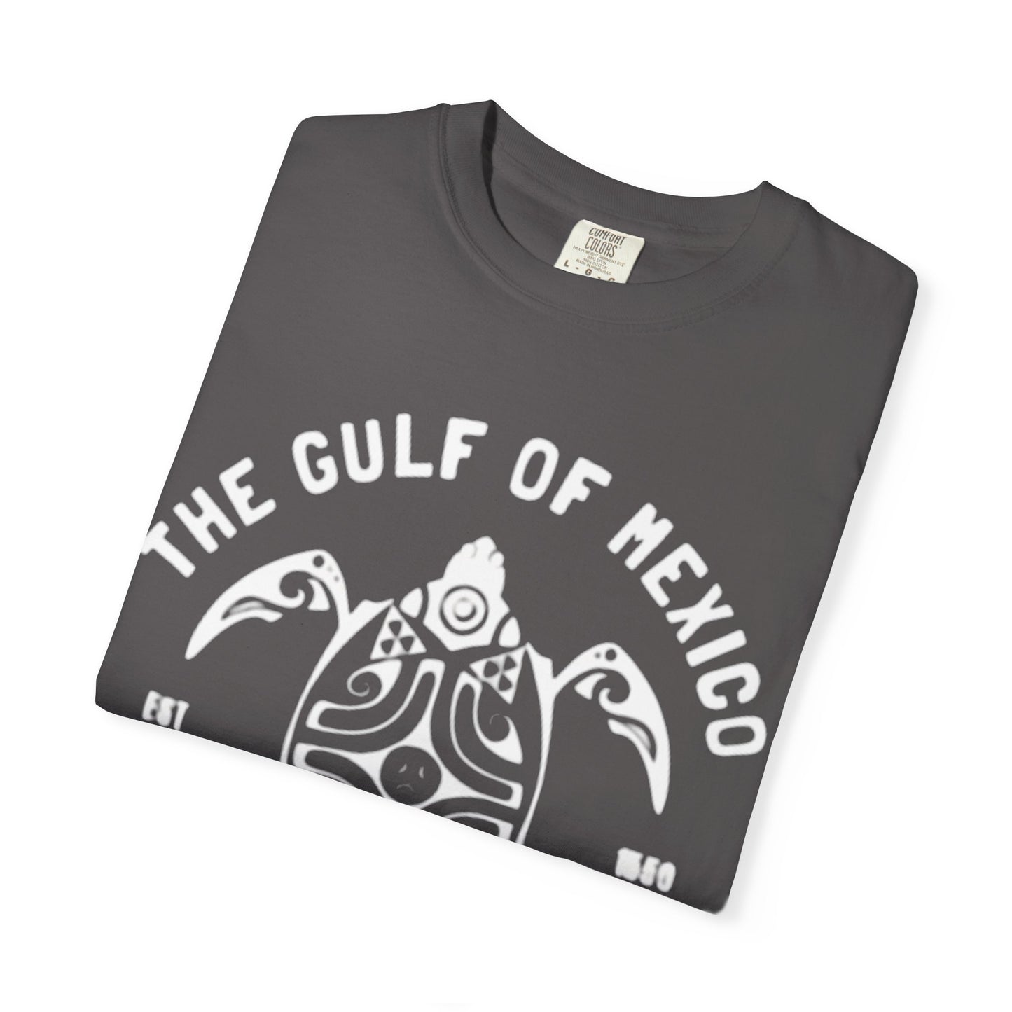 Gulf of Mexico Graphic T-Shirt (White Text on Blues)