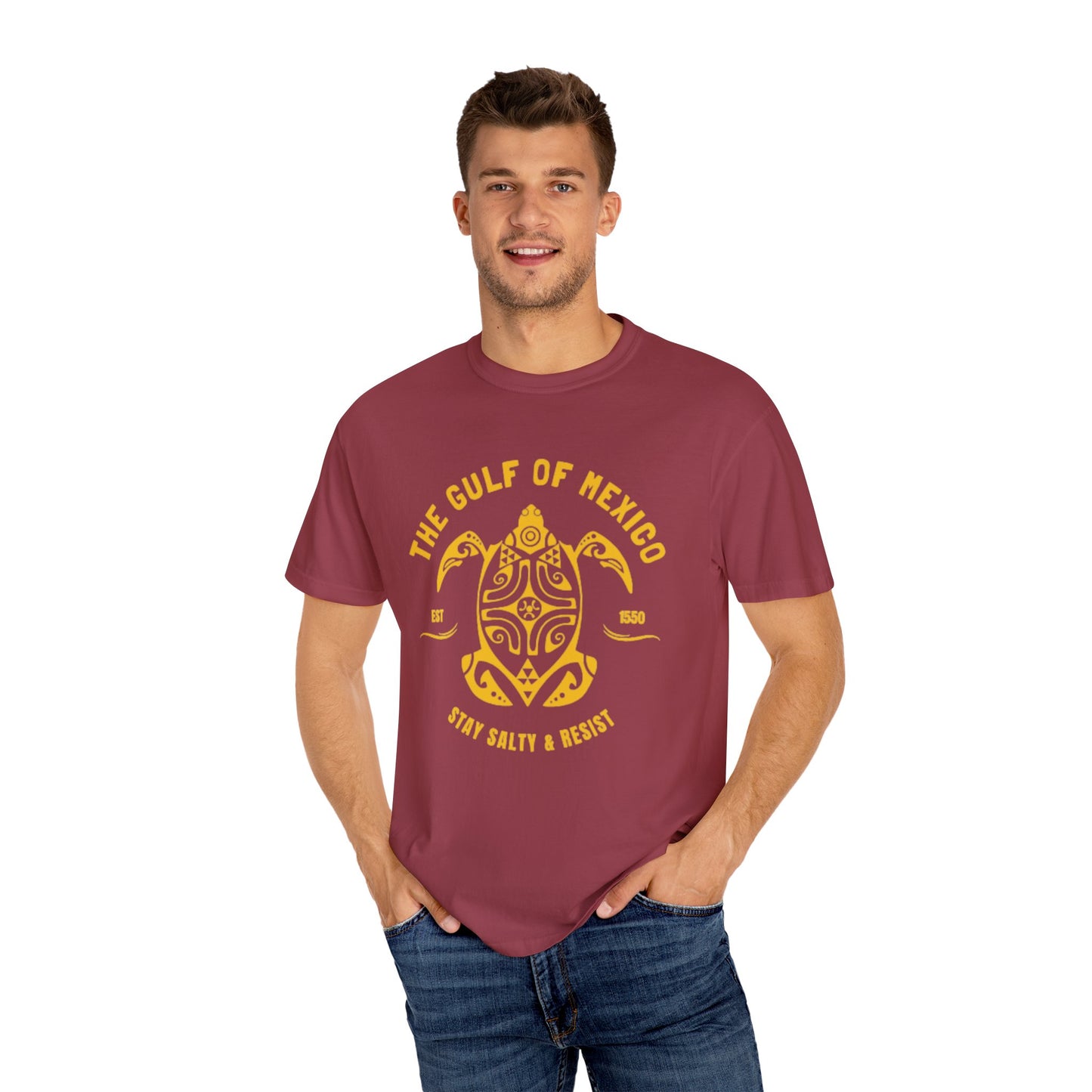Gulf of Mexico Graphic T-Shirt (Gold Text)