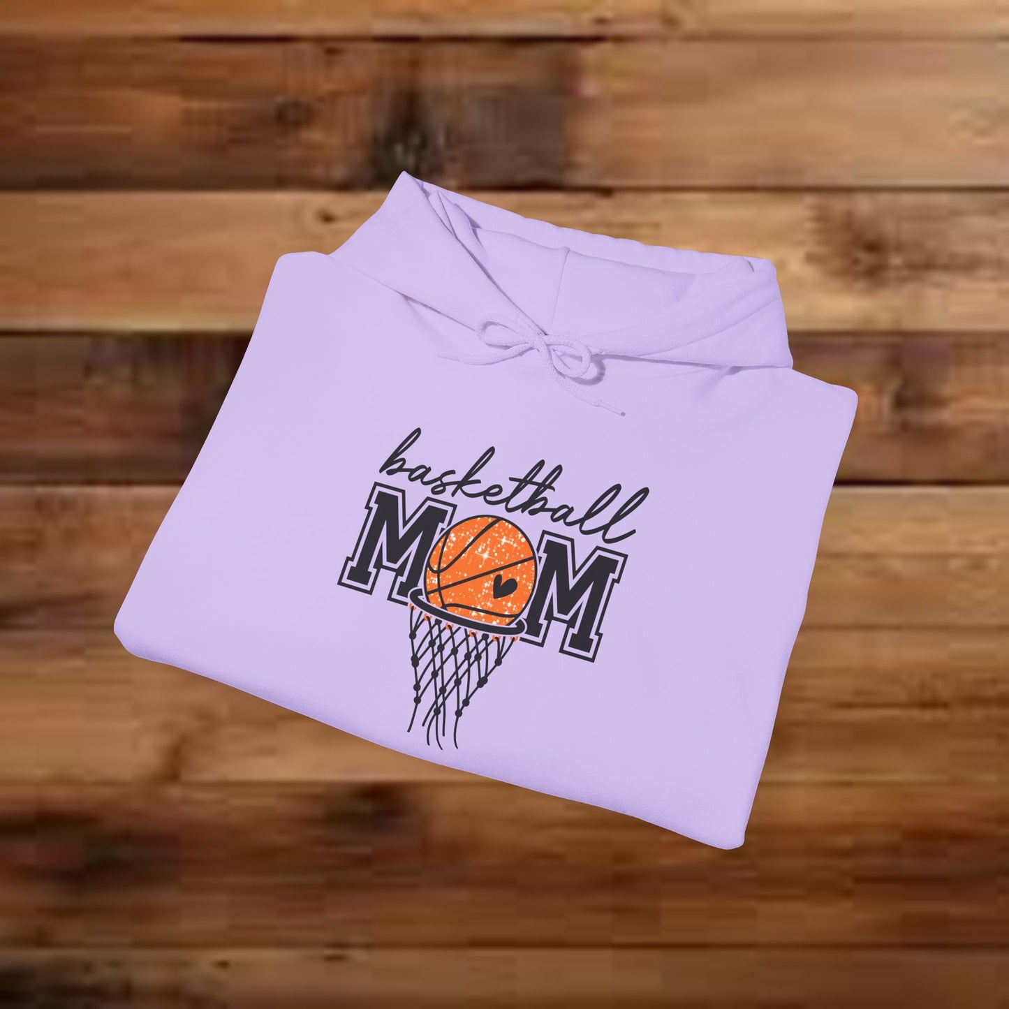 Basketball MOM with Net (Unisex Heavy Blend™ Hooded Sweatshirt)