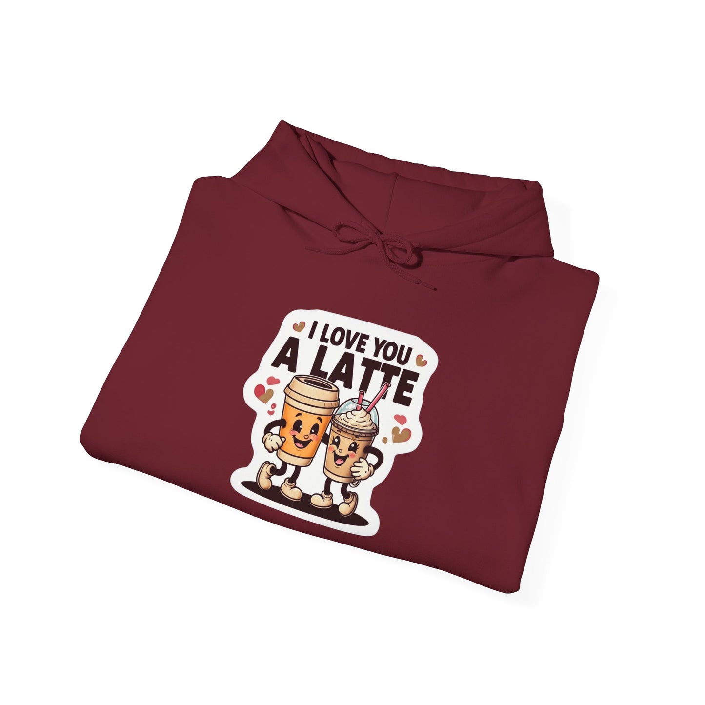 Love You A Latte - Unisex Heavy Blend™ Hooded Sweatshirt
