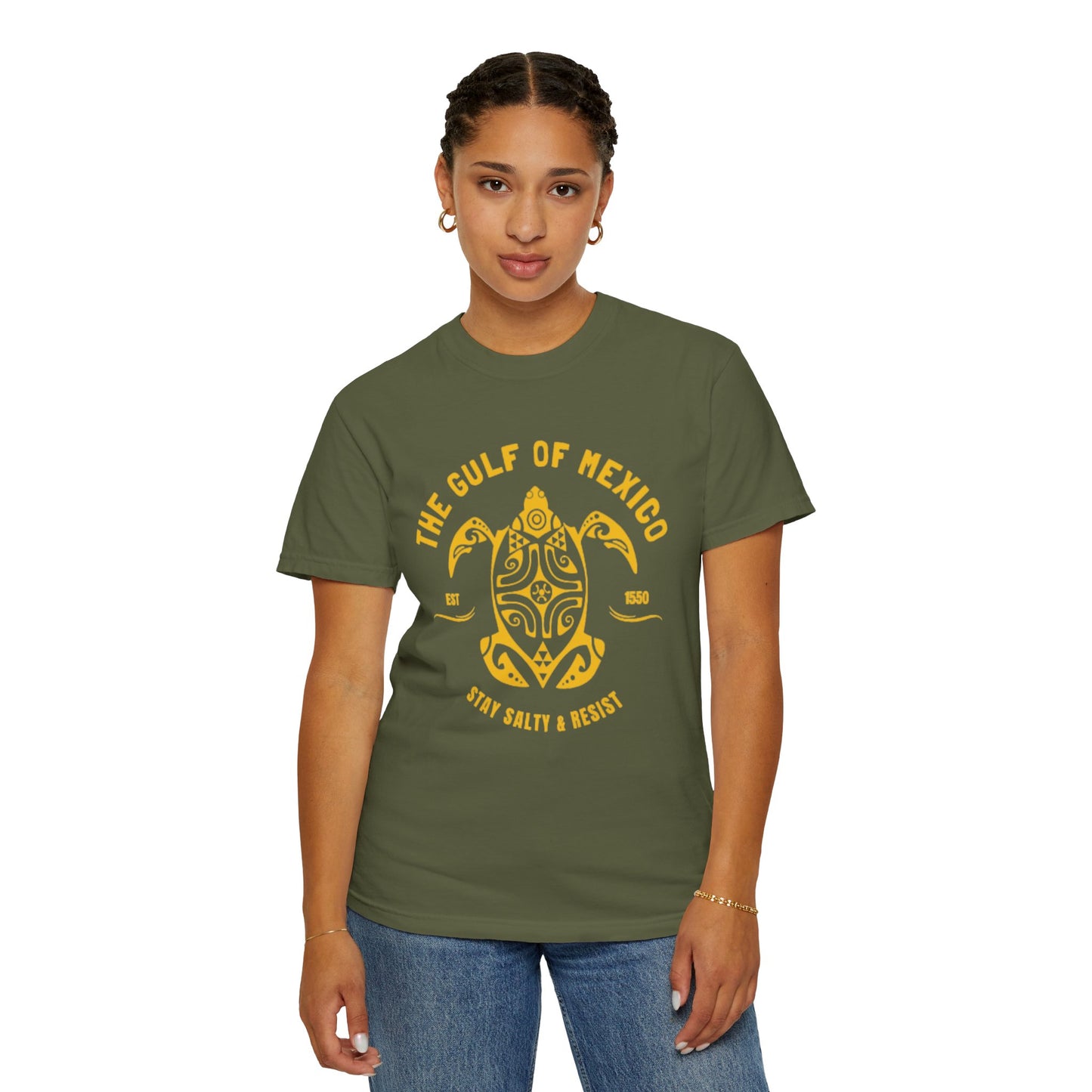 Gulf of Mexico Graphic T-Shirt (Gold Text)