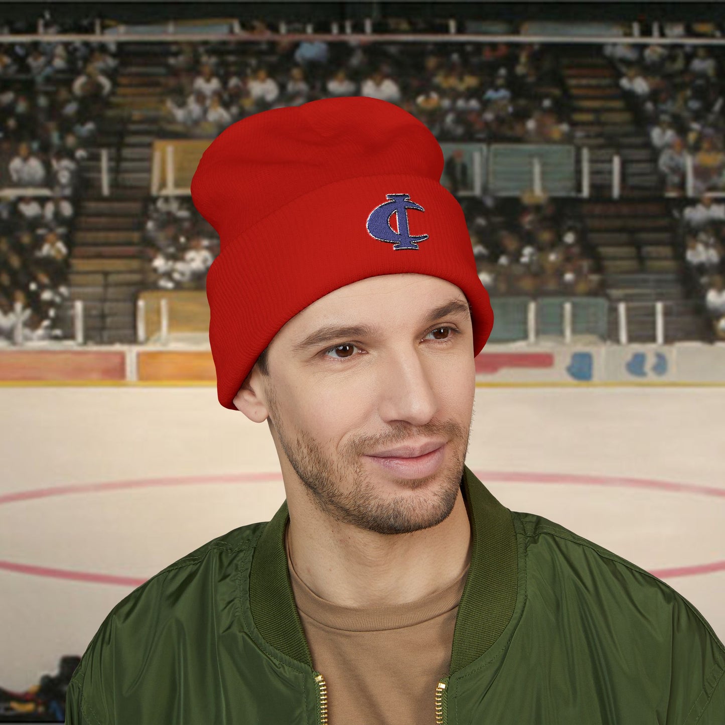 C-I Embroidered Classic Cuffed Beanie