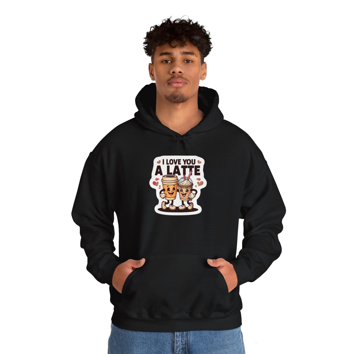 Love You A Latte - Unisex Heavy Blend™ Hooded Sweatshirt