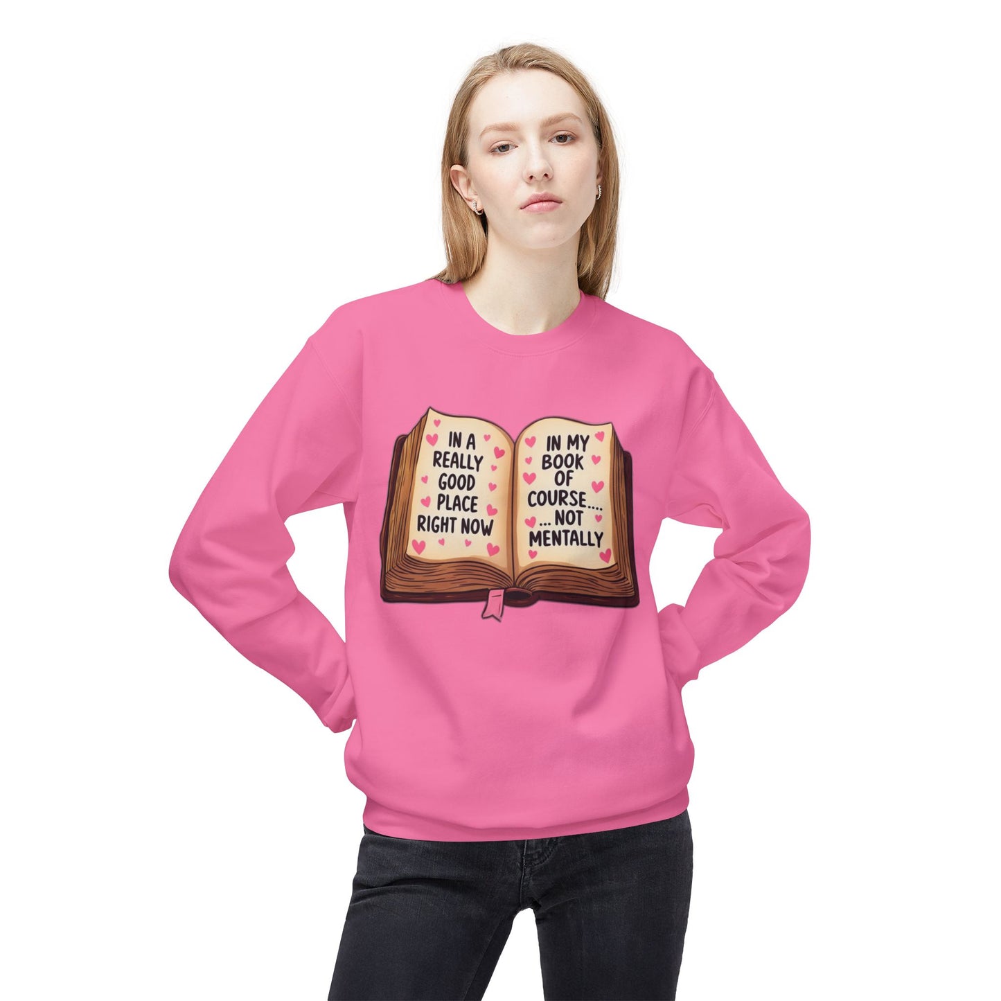 Book Humor Sweatshirt - Unisex Softstyle Fleece Crewneck