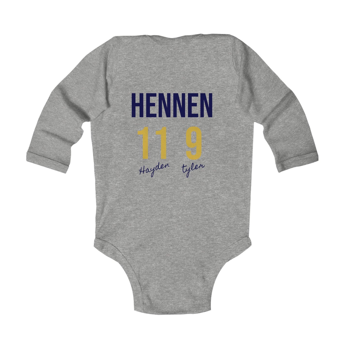 Hennen Brothers Hockey - Infant Long Sleeve Onesie