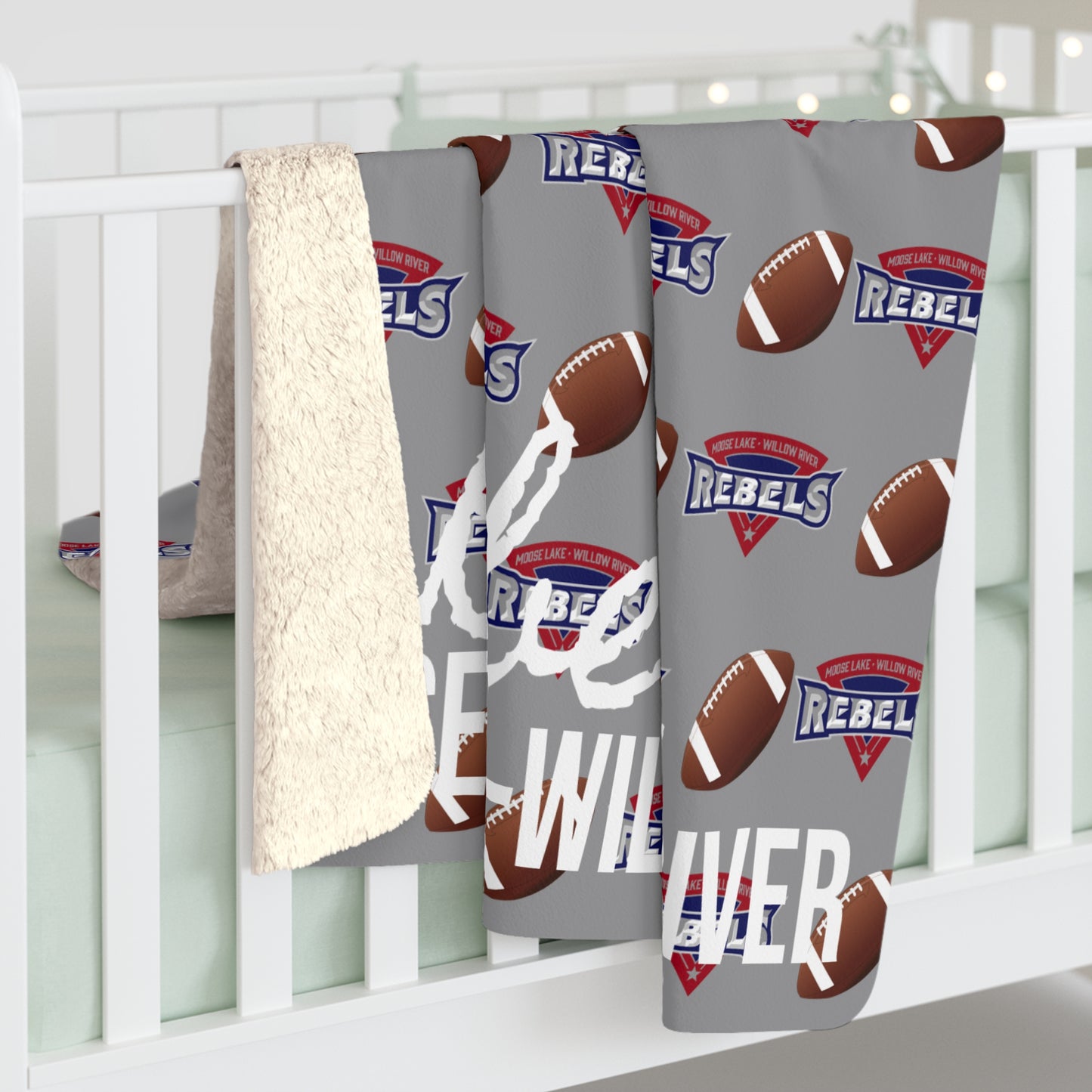 ML-WR Football - Sherpa Fleece Blanket