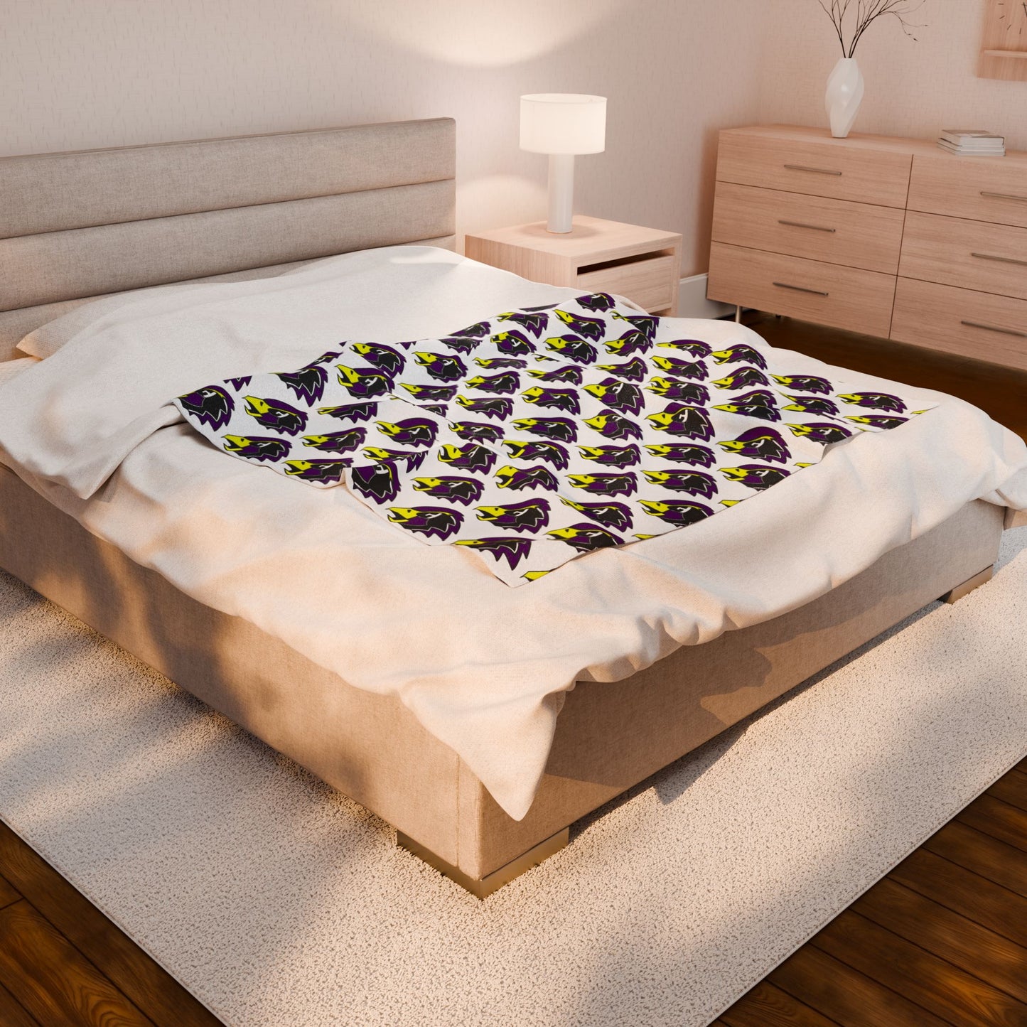 Chaska Hawks ~ Velveteen Plush Blanket