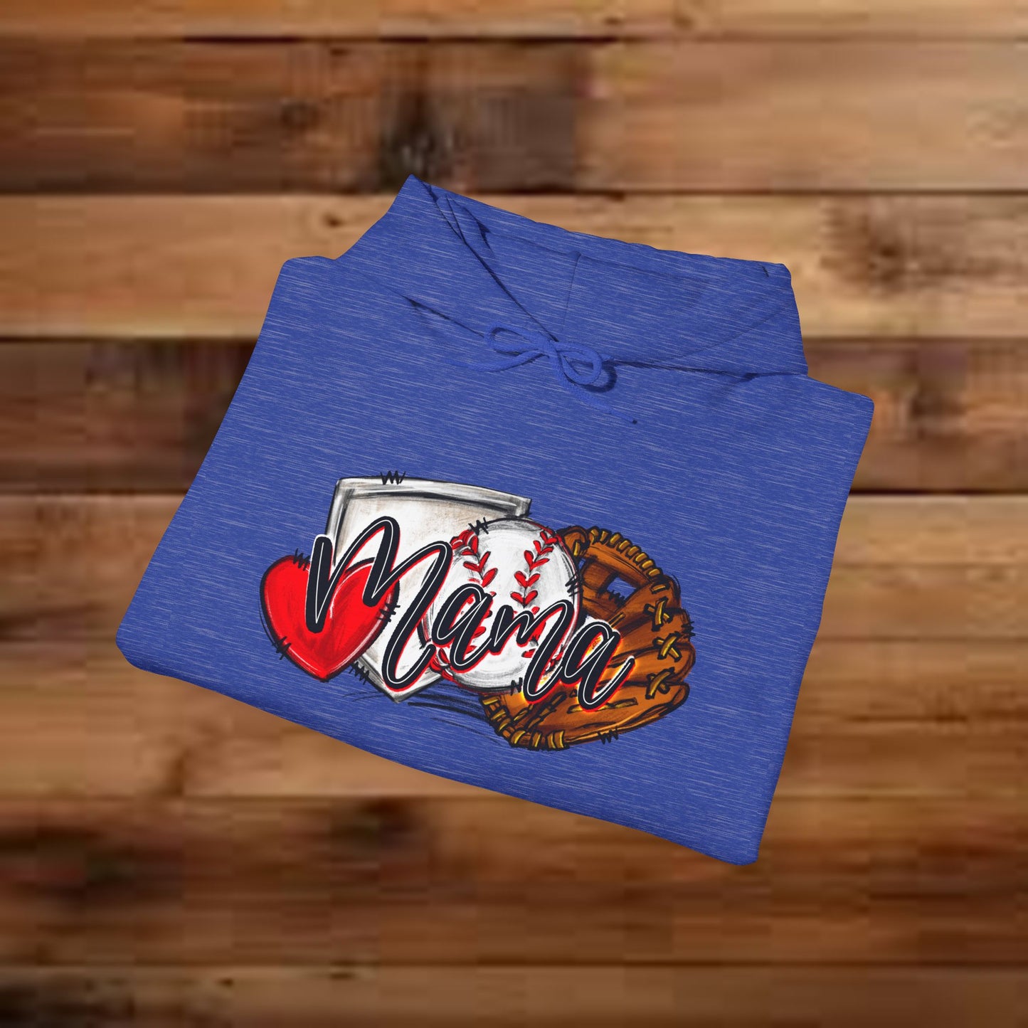 Baseball MAMA (Sketched artwork - Unisex Heavy Blend™ Hooded Sweatshirt)