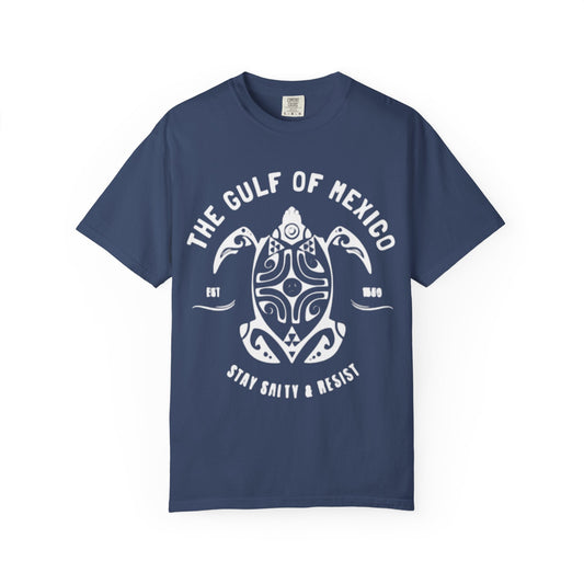 Gulf of Mexico Graphic T-Shirt (White Text on Blues)