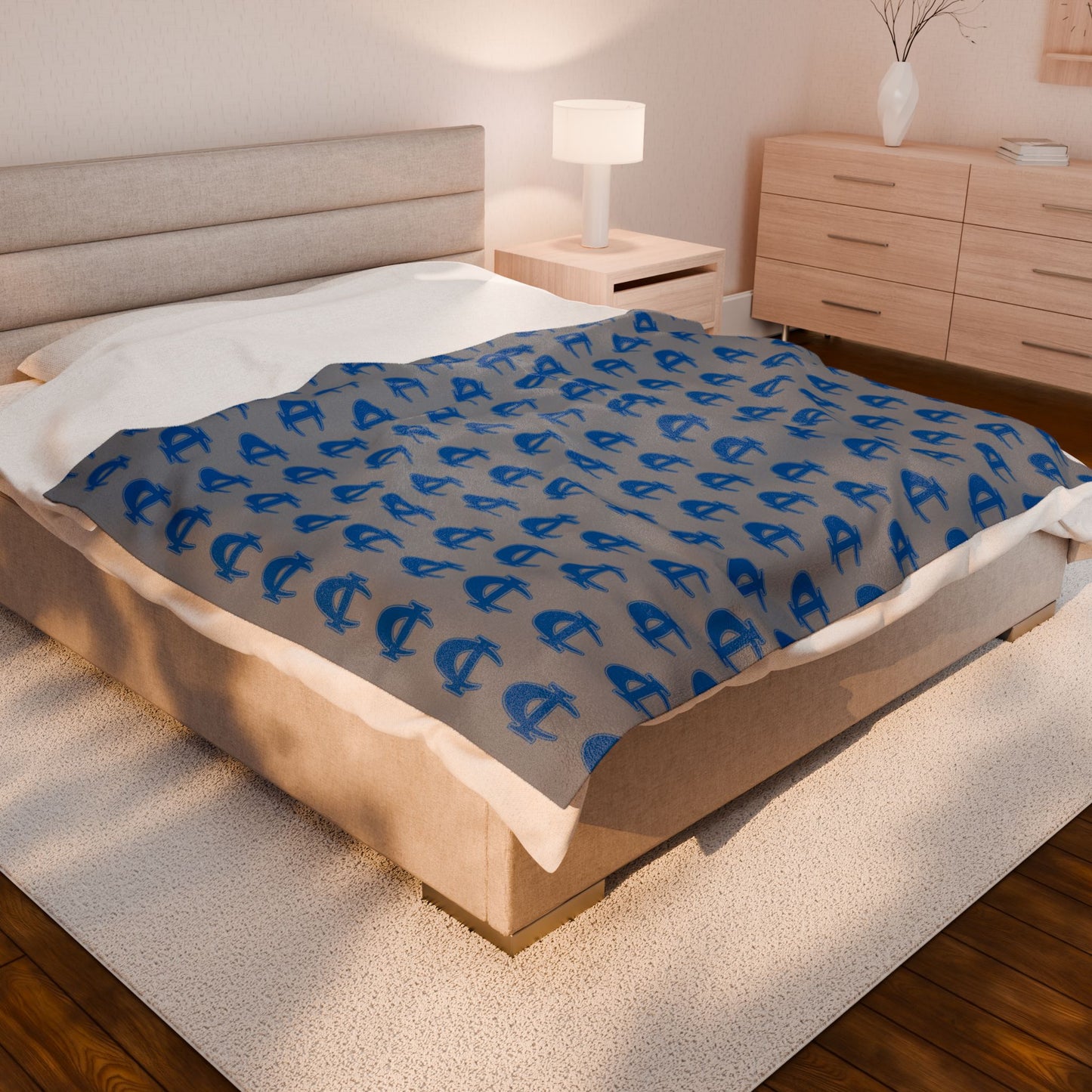 Cambridge-Isanti Bluejackets ~ Velveteen Plush Blanket