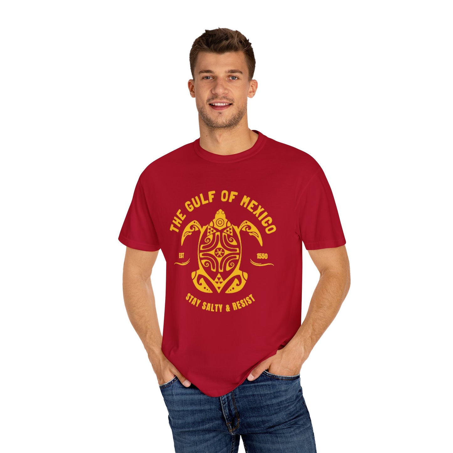 Gulf of Mexico Graphic T-Shirt (Gold Text)