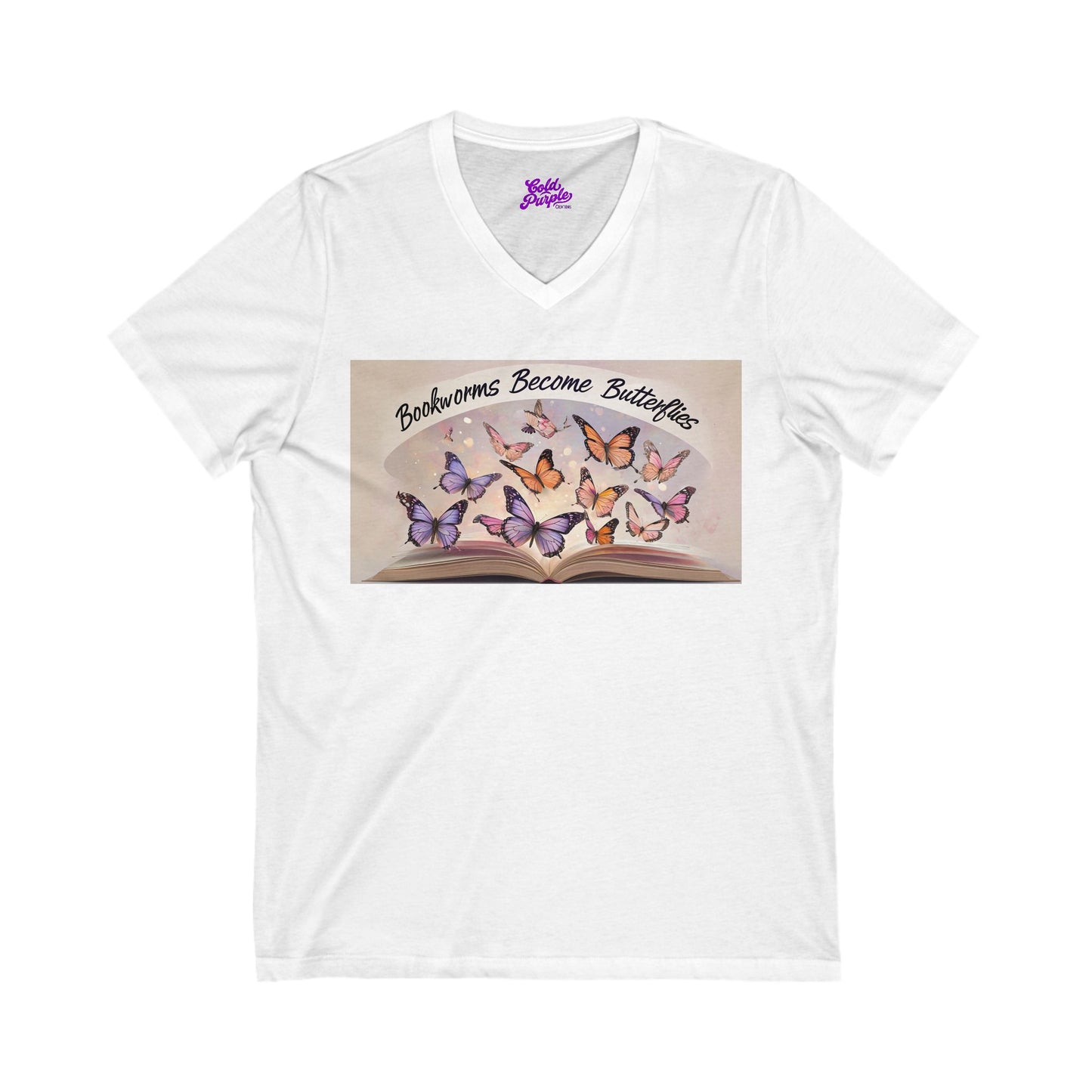 Butterflies Bookworms T-Shirt V-neck