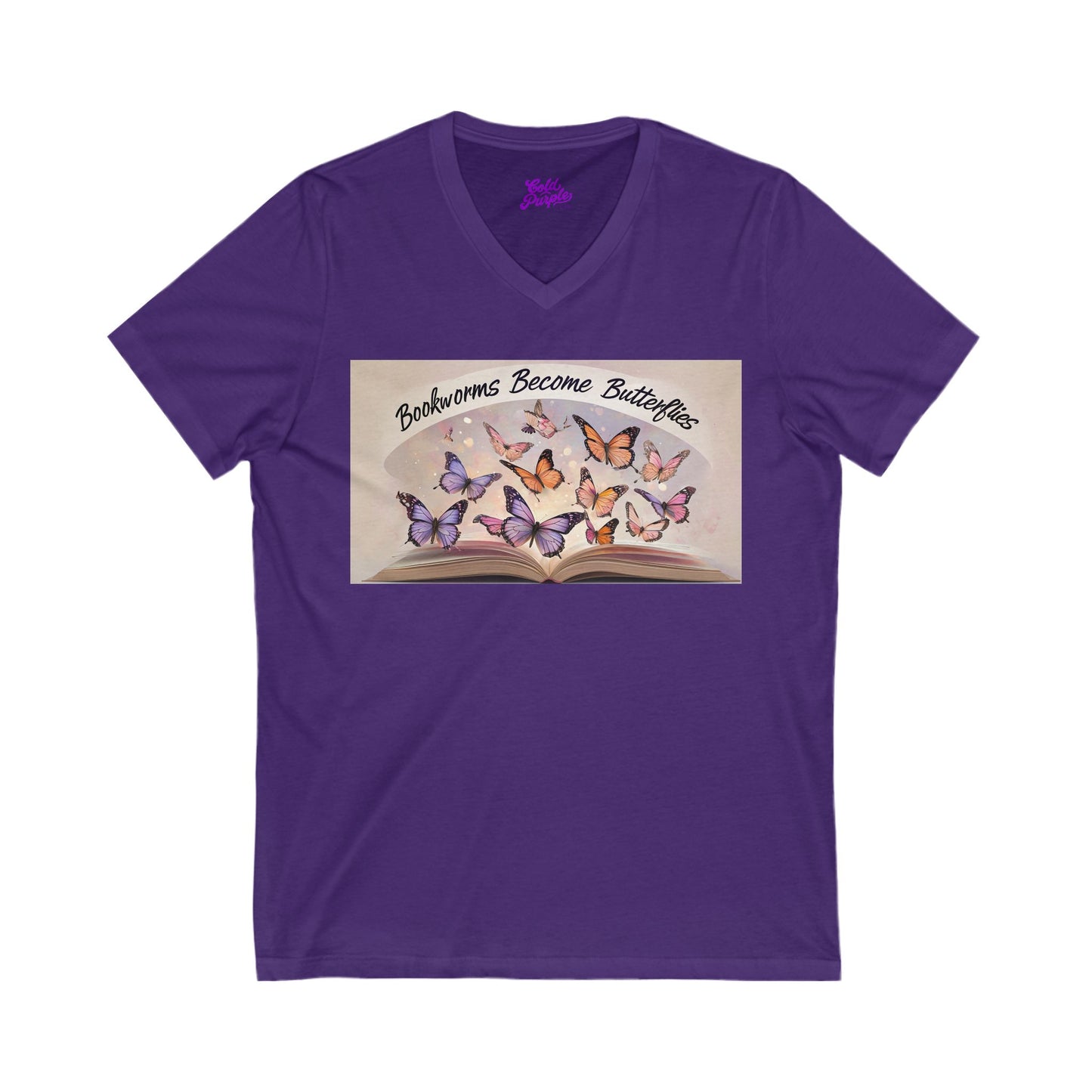 Butterflies Bookworms T-Shirt V-neck