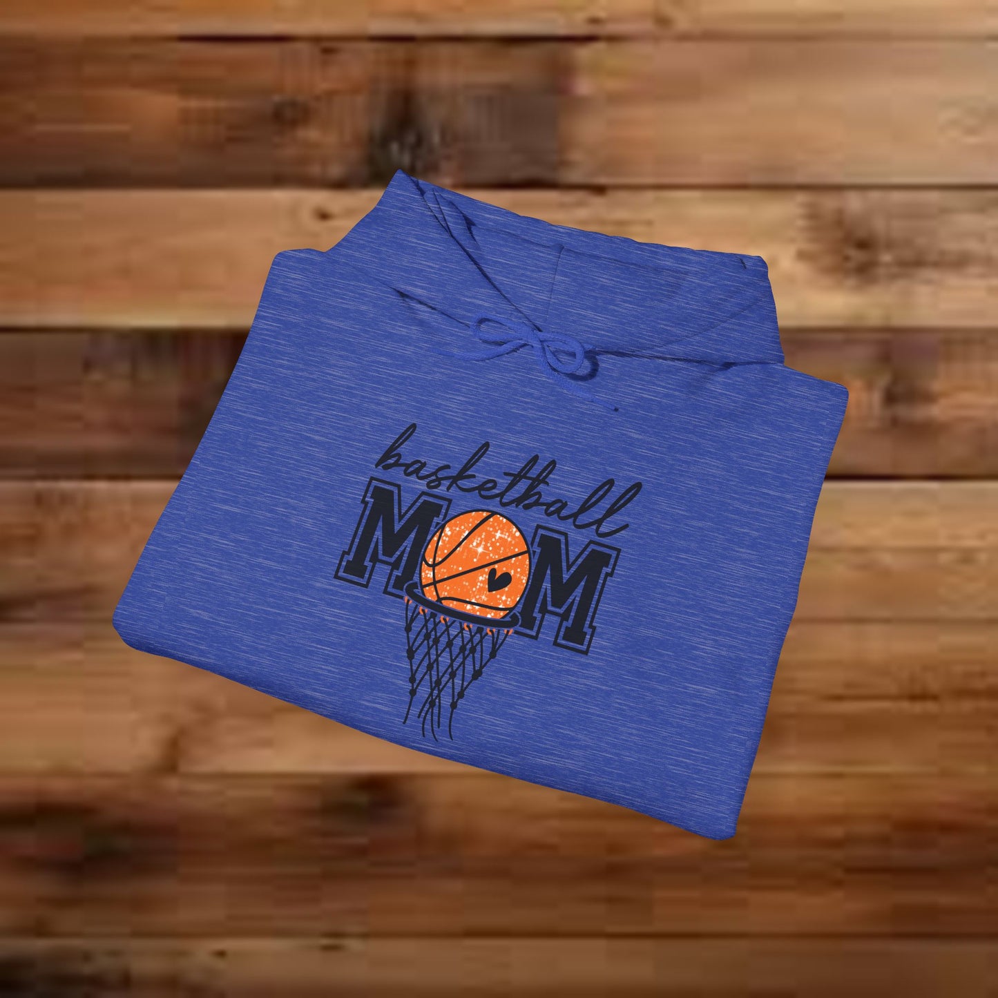Basketball MOM with Net (Unisex Heavy Blend™ Hooded Sweatshirt)