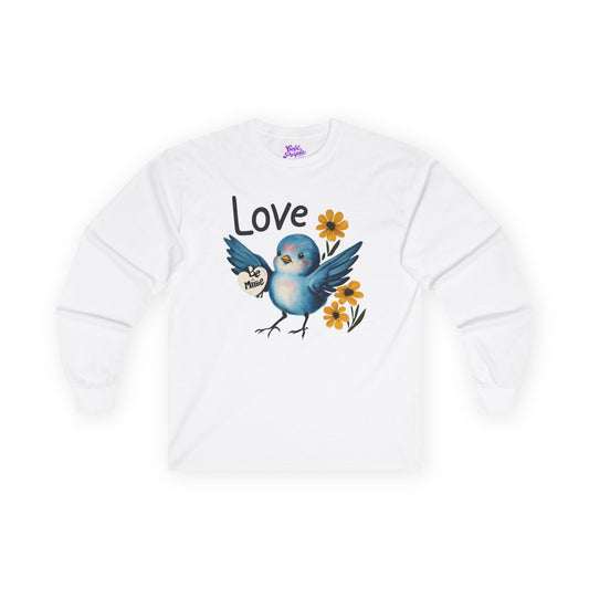 Blue Bird Valentine - Unisex Ultra Cotton Long Sleeve Tee