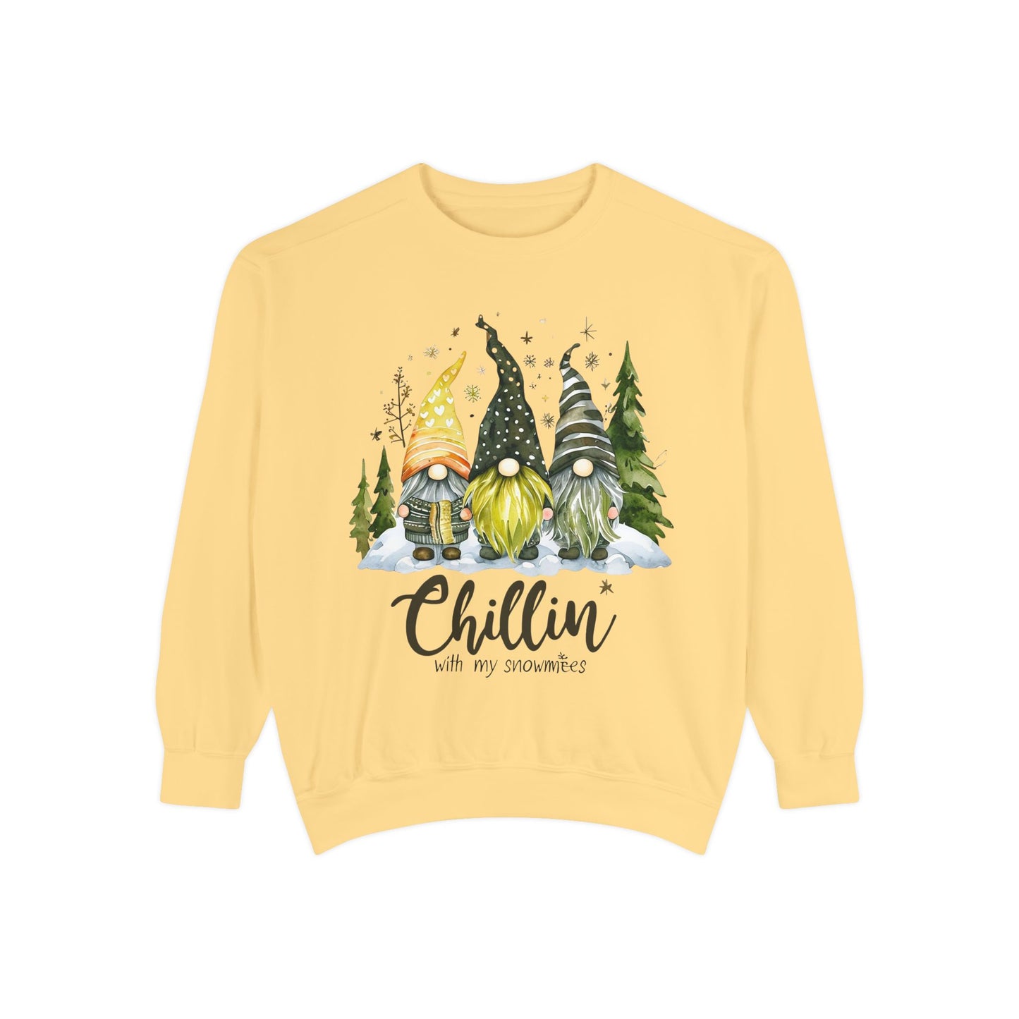 Chillin' Snowmies - Unisex Garment-Dyed Sweatshirt
