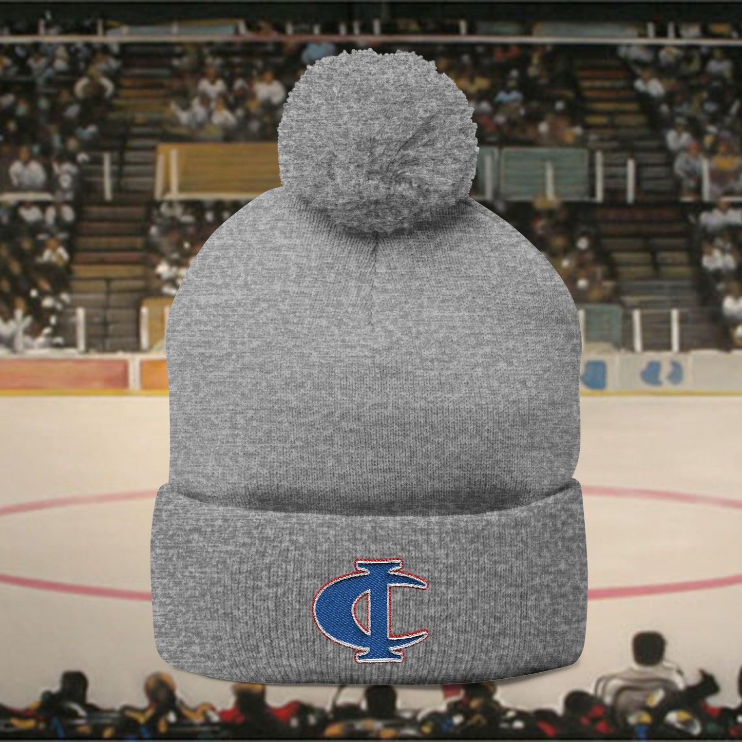 C-I Bluejackets - Embroidered Beanie w/Pom-Pom