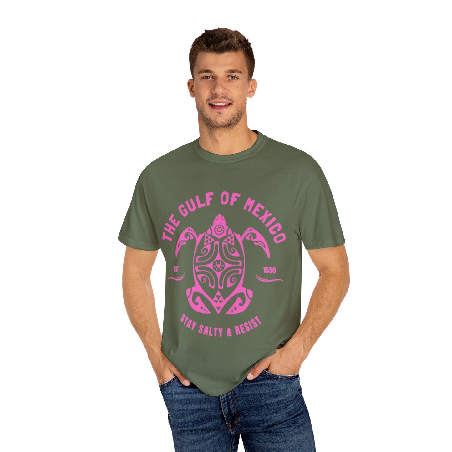 Gulf of Mexico Graphic T-Shirt (PinkText)