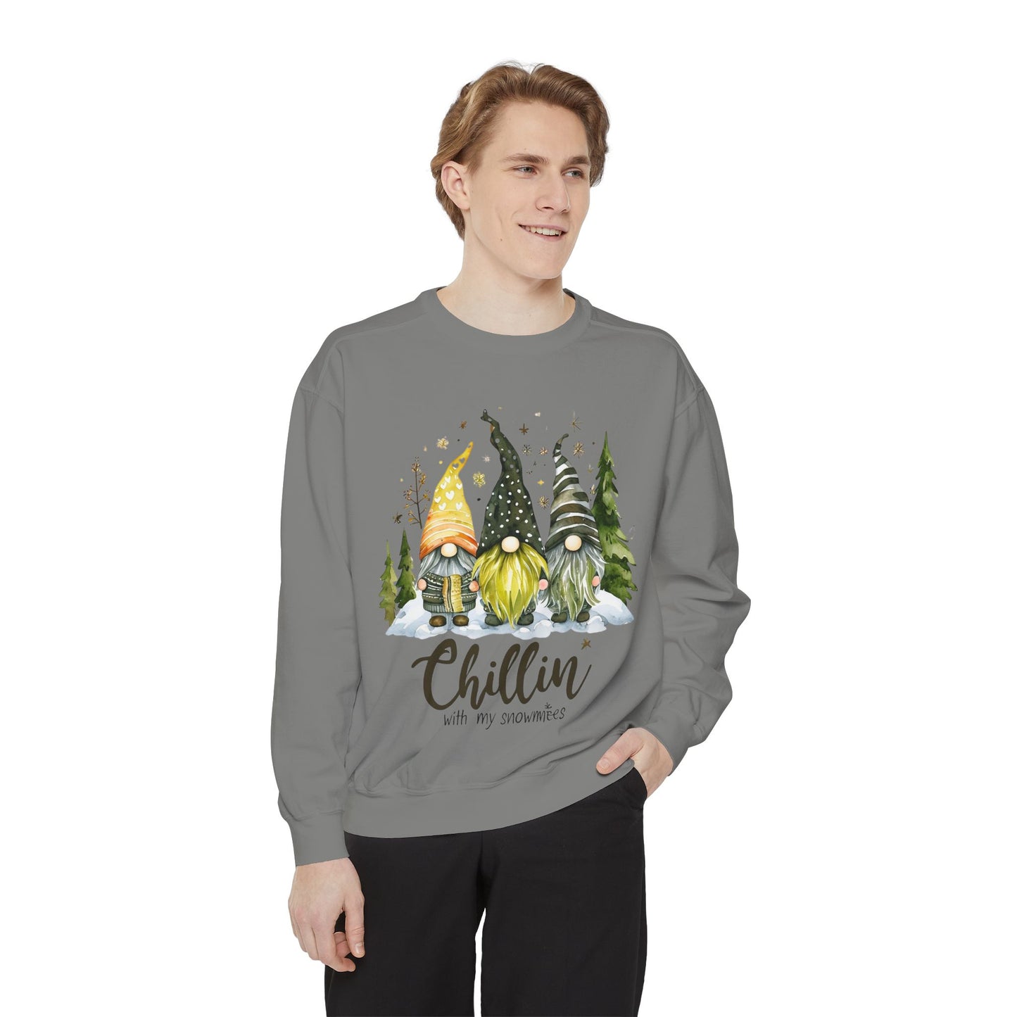 Chillin' Snowmies - Unisex Garment-Dyed Sweatshirt