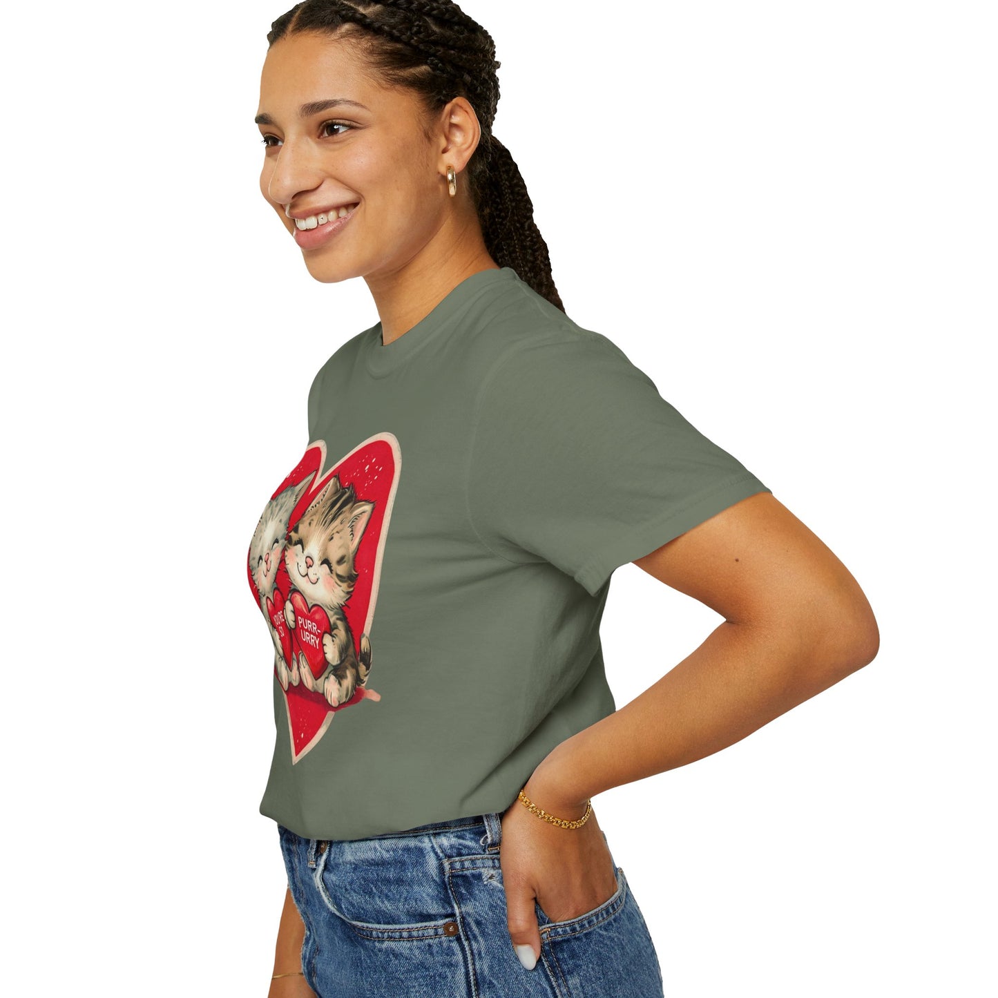 Kitten Valentine - Unisex Garment-Dyed T-shirt