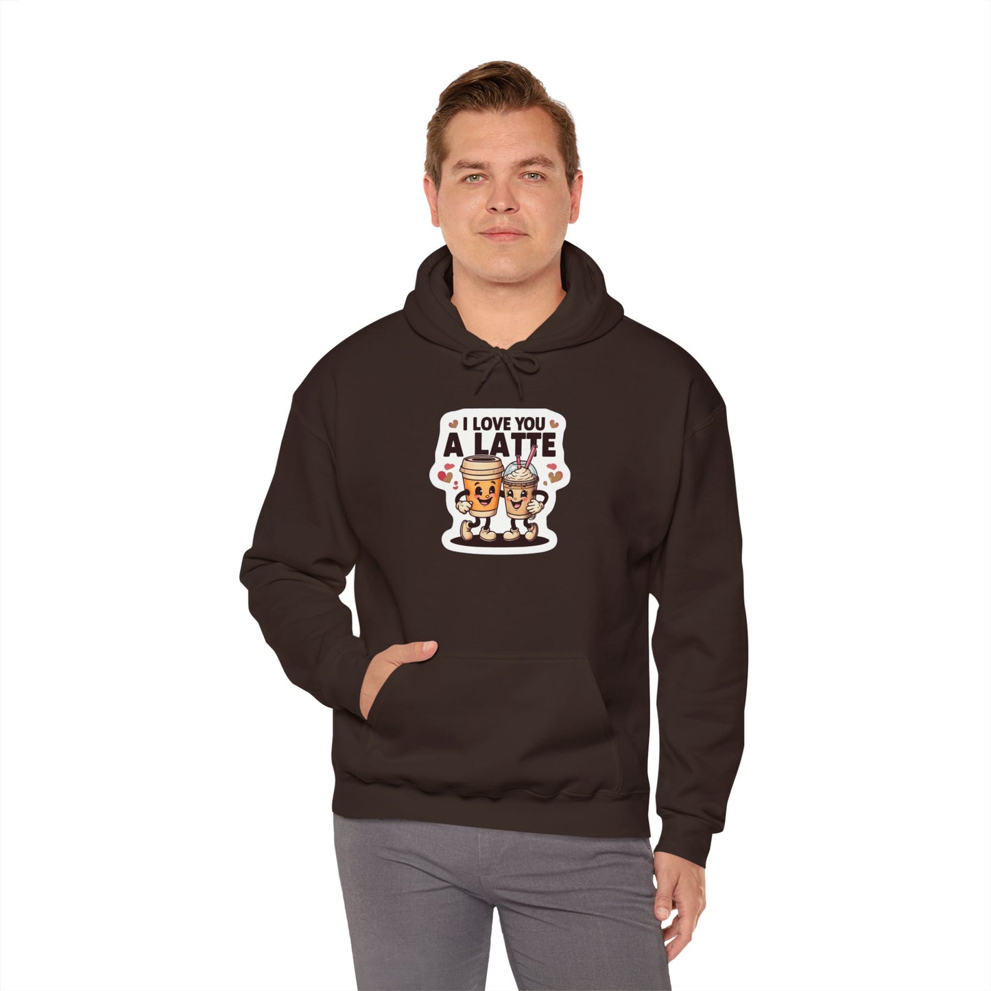 Love You A Latte - Unisex Heavy Blend™ Hooded Sweatshirt