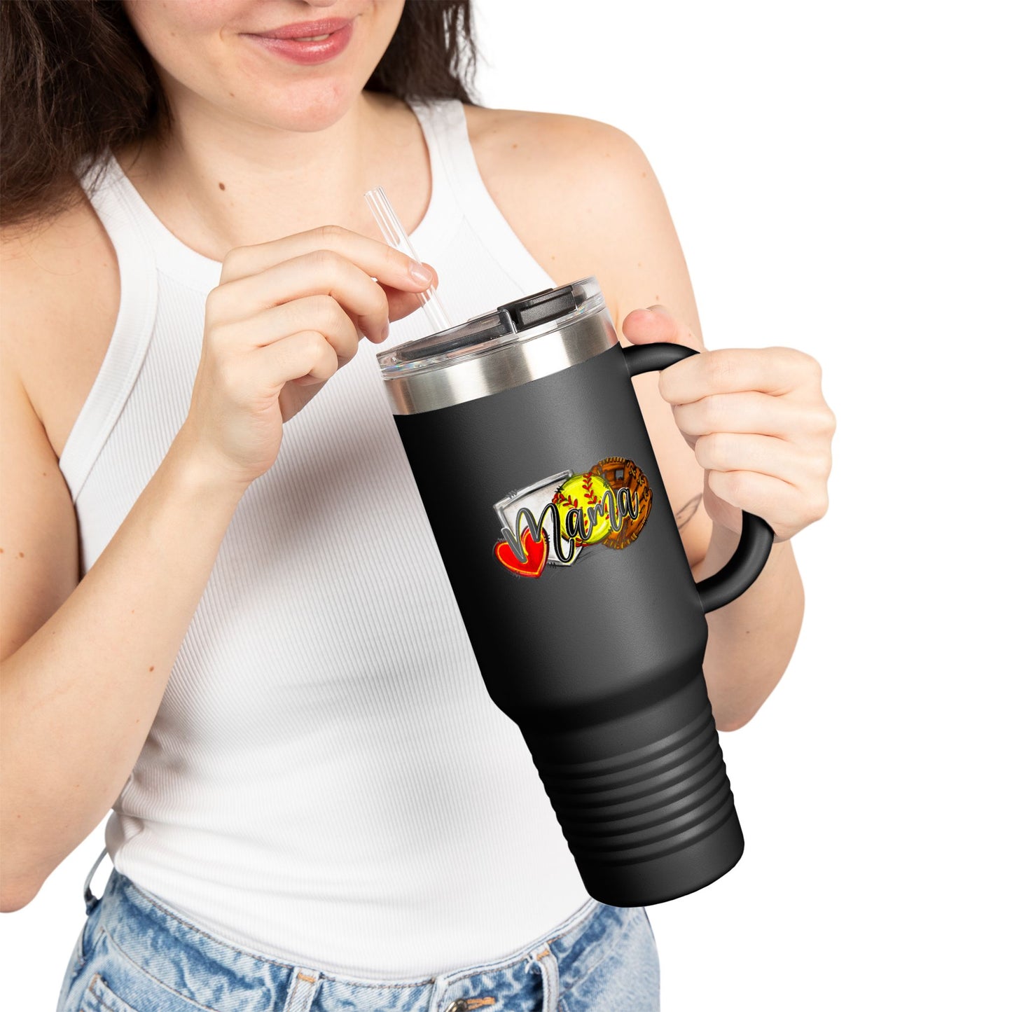 Softball Insulated Travel Mug - 40oz